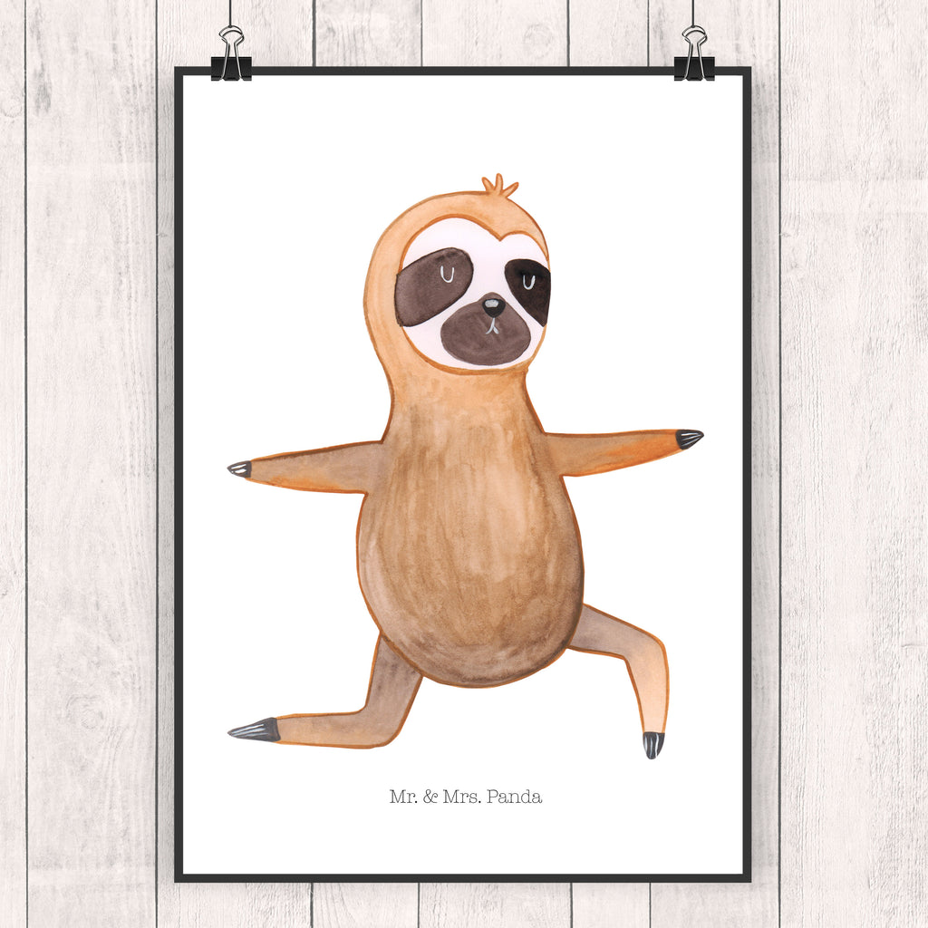 Poster Faultier  Yoga Poster, Wandposter, Bild, Wanddeko, Küchenposter, Kinderposter, Wanddeko Bild, Raumdekoration, Wanddekoration, Handgemaltes Poster, Mr. & Mrs. Panda Poster, Designposter, Kunstdruck, Posterdruck, Faultier, Faultier Geschenk, Faultier Deko, Faultiere, faul, Lieblingstier, Yoga, Namaste, Krieger, Yogaübungen, Meditation, Atmung, Gelassenheit, Entspannung