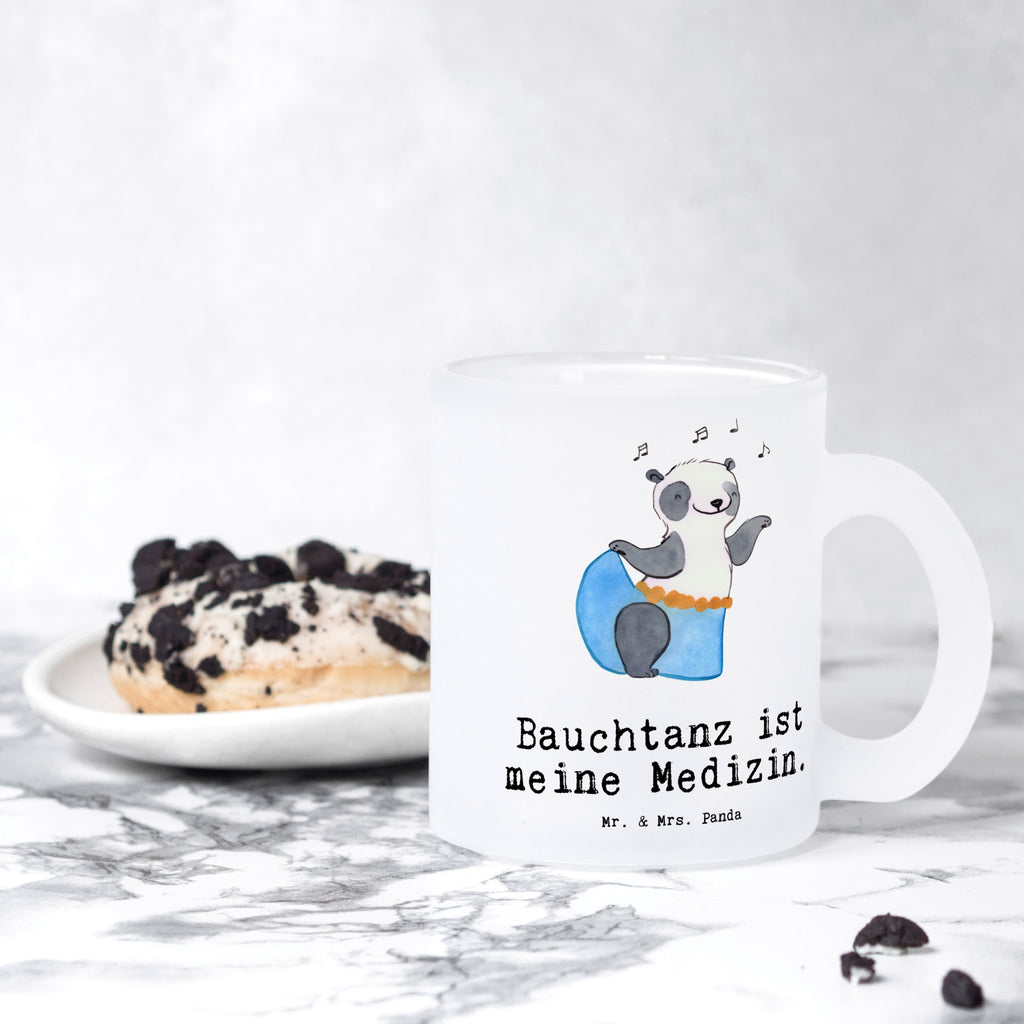 Teetasse Panda Bauchtanz Teetasse, Teeglas, Teebecher, Tasse mit Henkel, Tasse, Glas Teetasse, Teetasse aus Glas, Geschenk, Sport, Sportart, Hobby, Schenken, Danke, Dankeschön, Auszeichnung, Gewinn, Sportler, Bauchtanz, orientalischer Tanz, Tanzen