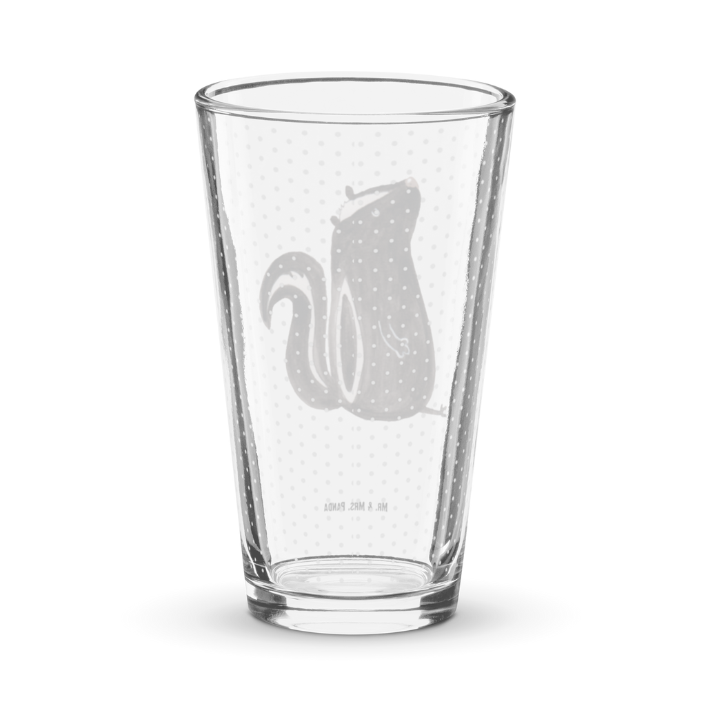 Premium Trinkglas Stinktier sitzend Trinkglas, Glas, Pint Glas, Bierglas, Cocktail Glas, Wasserglas, Stinktier, Skunk, Wildtier, Raubtier, Stinker, Stinki, Spruch, Büro, Recht, Besserwisser