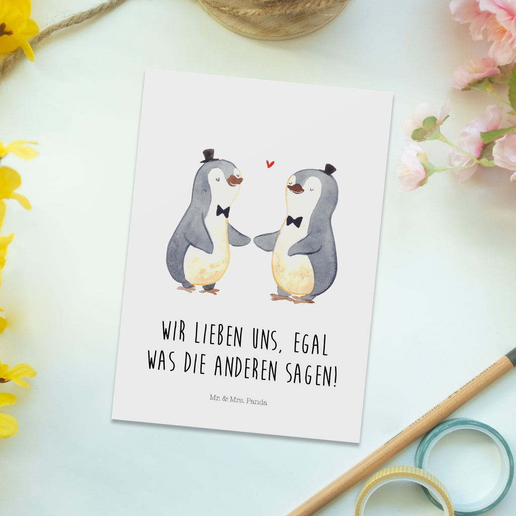 Postkarte Pinguine Gay Pride Postkarte, Karte, Geschenkkarte, Grußkarte, Einladung, Ansichtskarte, Geburtstagskarte, Einladungskarte, Dankeskarte, Ansichtskarten, Einladung Geburtstag, Einladungskarten Geburtstag, Hochzeit, Hochzeitsgeschenk, Ehe, Hochzeitsfeier, Trauung, Trauungsgeschenk, Hochzeitskarte, Verlobungsfeier, Verlobungsgeschenk, Hochzeitsgeschenkideen, Hochzeitsgeschenke für Brautpaar