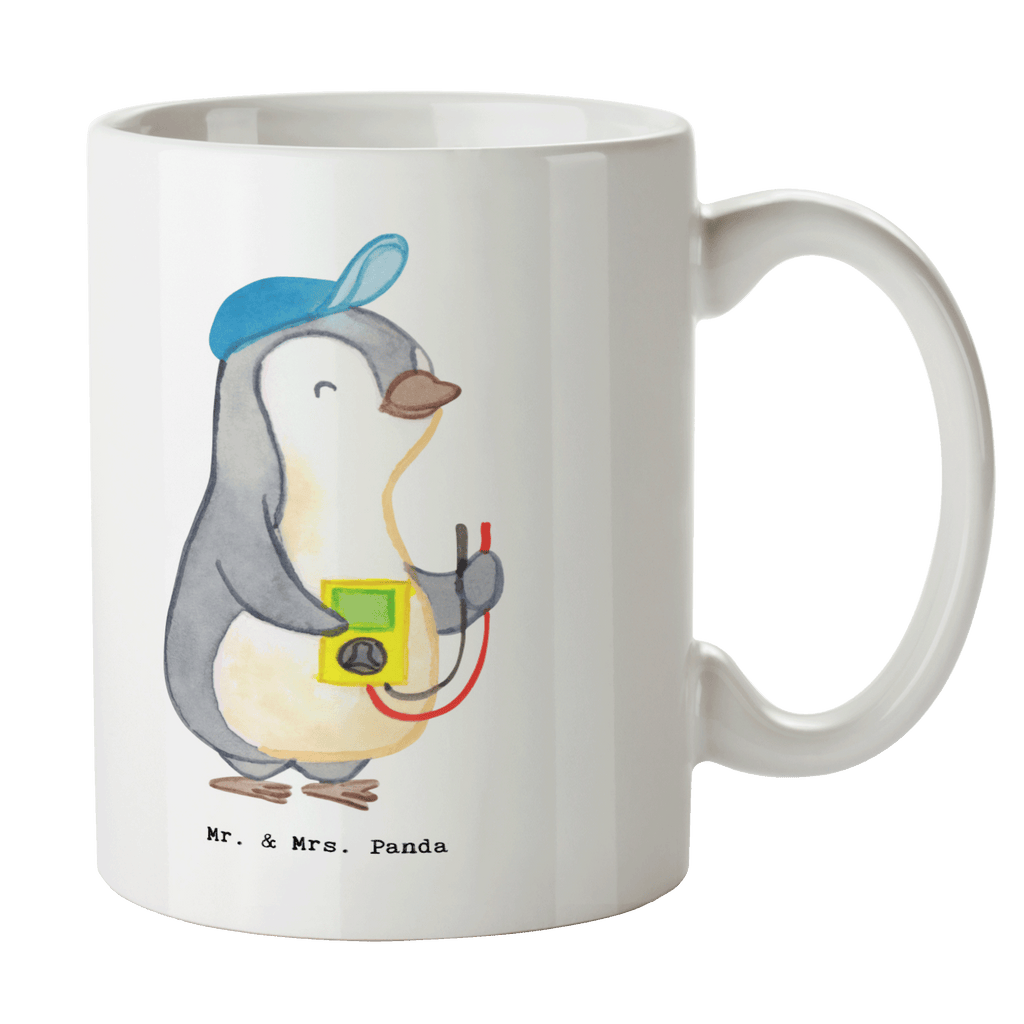 Tasse Elektriker mit Herz Tasse, Kaffeetasse, Teetasse, Becher, Kaffeebecher, Teebecher, Keramiktasse, Porzellantasse, Büro Tasse, Geschenk Tasse, Tasse Sprüche, Tasse Motive, Kaffeetassen, Tasse bedrucken, Designer Tasse, Cappuccino Tassen, Schöne Teetassen, Beruf, Ausbildung, Jubiläum, Abschied, Rente, Kollege, Kollegin, Geschenk, Schenken, Arbeitskollege, Mitarbeiter, Firma, Danke, Dankeschön, Elektriker, Elektronmonteur, Elektrotechniker, Elektroinstallateur, Elektromeister, Gesellenprüfung