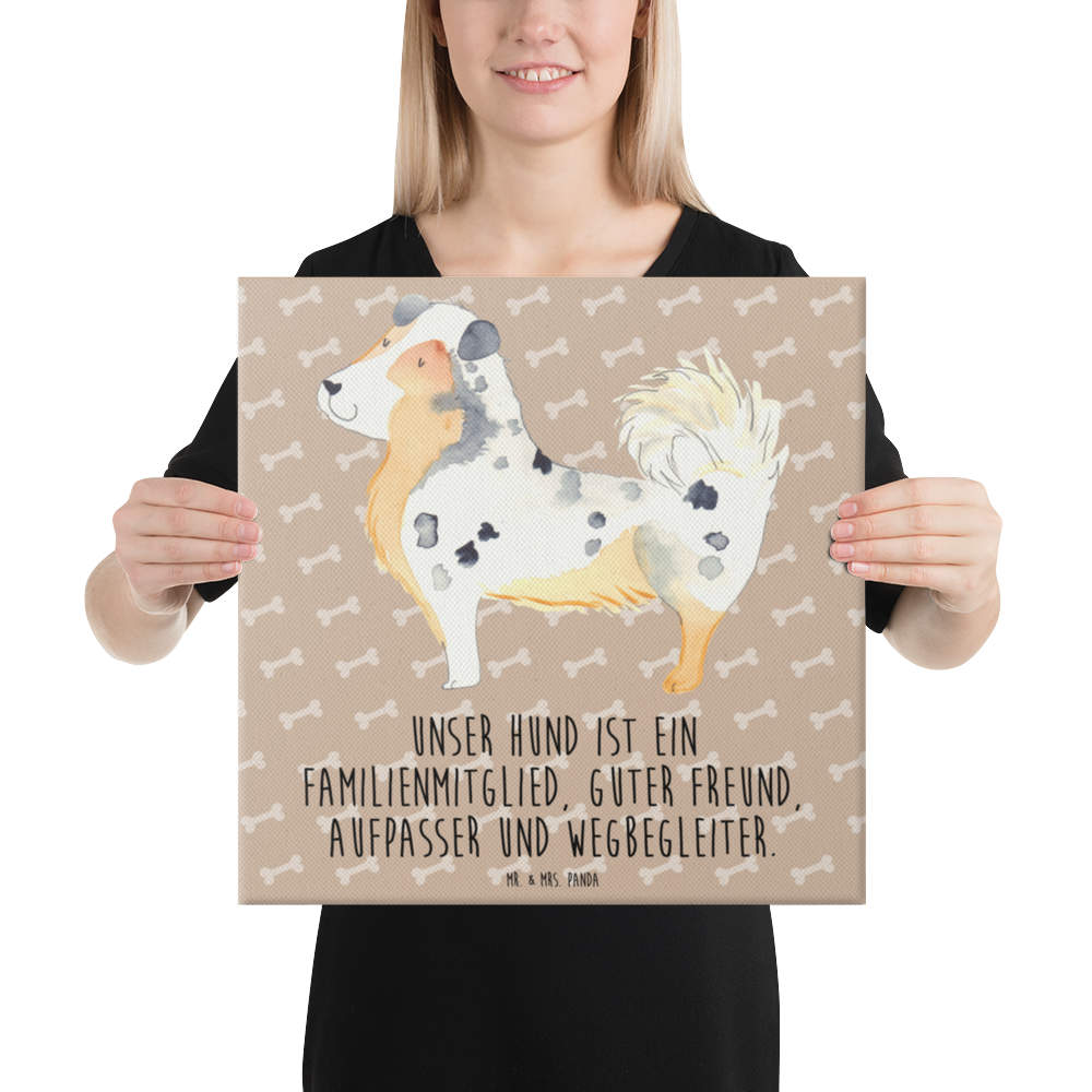 Leinwand Bild Hund Australien Shepherd Leinwand, Bild, Kunstdruck, Wanddeko, Dekoration, Hund, Hundemotiv, Haustier, Hunderasse, Tierliebhaber, Hundebesitzer, Sprüche, Australien Shepherd, Shepherd, Hundeliebe, Familienhund, Spruch