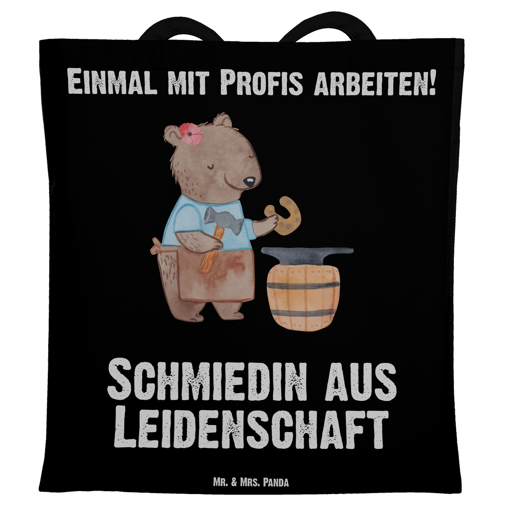 Tragetasche Schmiedin aus Leidenschaft Beuteltasche, Beutel, Einkaufstasche, Jutebeutel, Stoffbeutel, Tasche, Shopper, Umhängetasche, Strandtasche, Schultertasche, Stofftasche, Tragetasche, Badetasche, Jutetasche, Einkaufstüte, Laptoptasche, Beruf, Ausbildung, Jubiläum, Abschied, Rente, Kollege, Kollegin, Geschenk, Schenken, Arbeitskollege, Mitarbeiter, Firma, Danke, Dankeschön