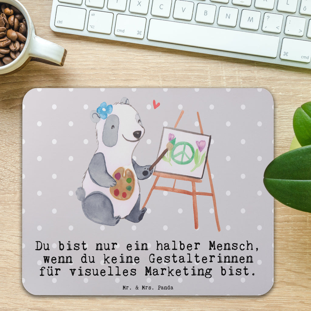 Mauspad Gestalterinnen für visuelles Marketing mit Herz Mousepad, Computer zubehör, Büroausstattung, PC Zubehör, Arbeitszimmer, Mauspad, Einzigartiges Mauspad, Designer Mauspad, Mausunterlage, Mauspad Büro, Beruf, Ausbildung, Jubiläum, Abschied, Rente, Kollege, Kollegin, Geschenk, Schenken, Arbeitskollege, Mitarbeiter, Firma, Danke, Dankeschön