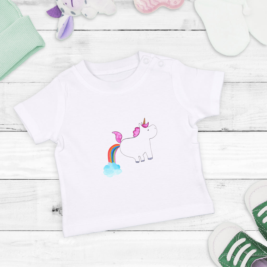 Organic Baby Shirt Einhorn Pupsen Baby T-Shirt, Jungen Baby T-Shirt, Mädchen Baby T-Shirt, Shirt, Einhorn, Einhörner, Einhorn Deko, Pegasus, Unicorn, Pups, Regenbogen, Glitzer, Einhornpower, Erwachsenwerden, Spaß, lustig, Freundin