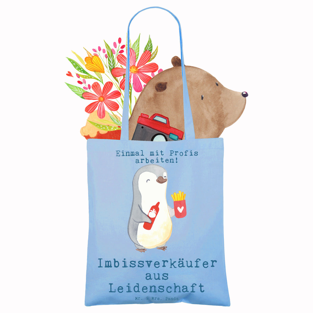 Tragetasche Imbissverkäufer aus Leidenschaft Beuteltasche, Beutel, Einkaufstasche, Jutebeutel, Stoffbeutel, Tasche, Shopper, Umhängetasche, Strandtasche, Schultertasche, Stofftasche, Tragetasche, Badetasche, Jutetasche, Einkaufstüte, Laptoptasche, Beruf, Ausbildung, Jubiläum, Abschied, Rente, Kollege, Kollegin, Geschenk, Schenken, Arbeitskollege, Mitarbeiter, Firma, Danke, Dankeschön, Imbissbesitzer, Imbissverkäufer, Pommesverkäufer, Pommesliebe