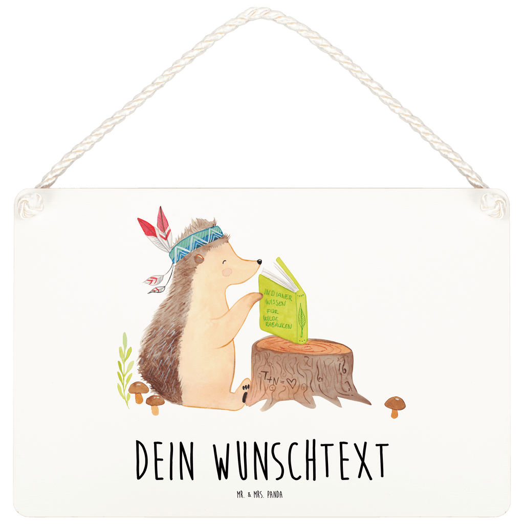 Personalisiertes Deko Schild Igel Federschmuck Dekoschild, Deko Schild, Schild, Tür Schild, Türschild, Holzschild, Wandschild, Wanddeko, Waldtiere, Tiere, Igel, Indianer, Abenteuer, Lagerfeuer, Camping