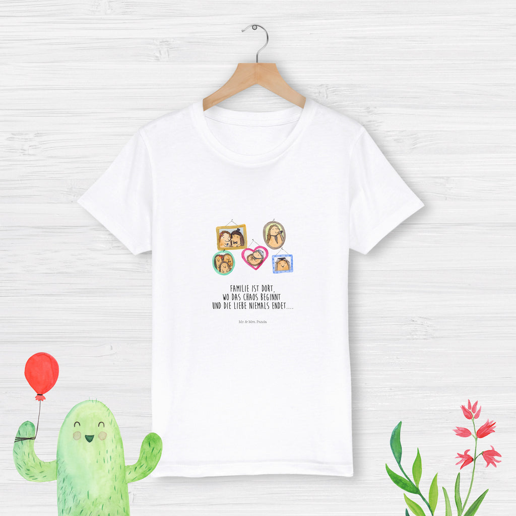 Organic Kinder T-Shirt Igel Familie Kinder T-Shirt, Kinder T-Shirt Mädchen, Kinder T-Shirt Jungen, Familie, Vatertag, Muttertag, Bruder, Schwester, Mama, Papa, Oma, Opa, Liebe, Igel, Bilder, Zusammenhalt, Glück