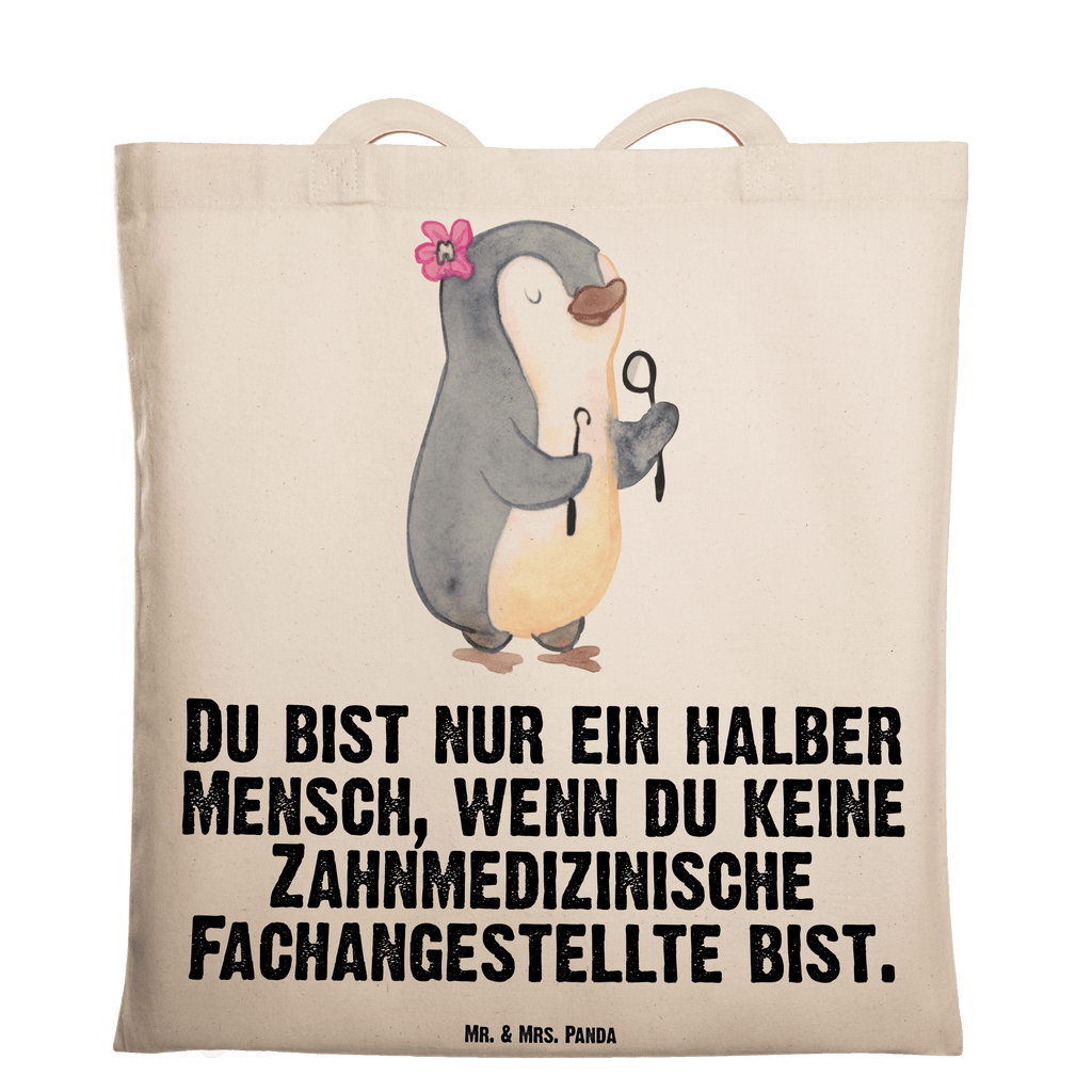 Tragetasche Zahnmedizinische Fachangestellte mit Herz Beuteltasche, Beutel, Einkaufstasche, Jutebeutel, Stoffbeutel, Tasche, Shopper, Umhängetasche, Strandtasche, Schultertasche, Stofftasche, Tragetasche, Badetasche, Jutetasche, Einkaufstüte, Laptoptasche, Beruf, Ausbildung, Jubiläum, Abschied, Rente, Kollege, Kollegin, Geschenk, Schenken, Arbeitskollege, Mitarbeiter, Firma, Danke, Dankeschön