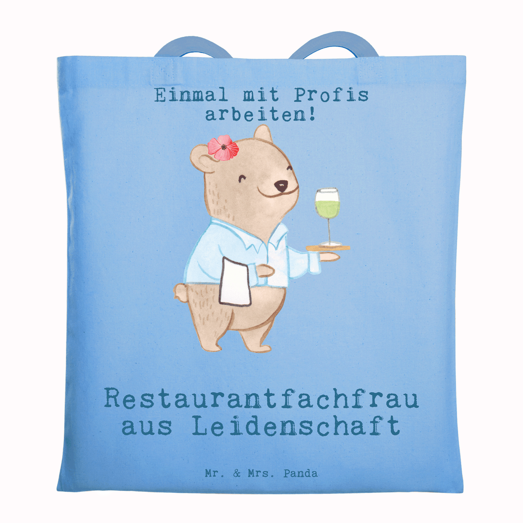 Tragetasche Restaurantfachfrau aus Leidenschaft Beuteltasche, Beutel, Einkaufstasche, Jutebeutel, Stoffbeutel, Tasche, Shopper, Umhängetasche, Strandtasche, Schultertasche, Stofftasche, Tragetasche, Badetasche, Jutetasche, Einkaufstüte, Laptoptasche, Beruf, Ausbildung, Jubiläum, Abschied, Rente, Kollege, Kollegin, Geschenk, Schenken, Arbeitskollege, Mitarbeiter, Firma, Danke, Dankeschön