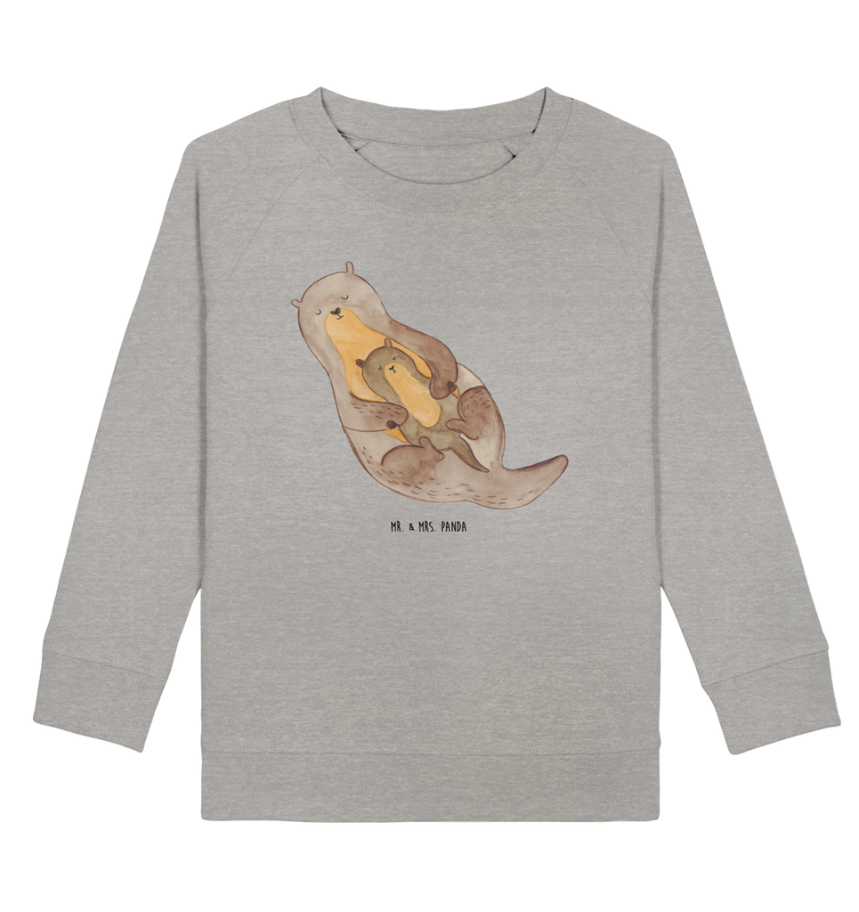 Organic Kinder Pullover Otter mit Kind Kinder Pullover, Kinder Sweatshirt, Jungen, Mädchen, Otter, Fischotter, Seeotter, Otter Seeotter See Otter