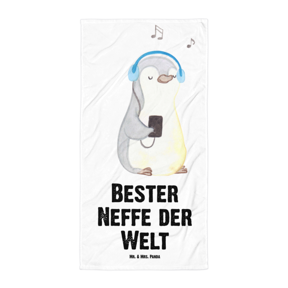 XL Badehandtuch Pinguin Bester Neffe der Welt Handtuch, Badetuch, Duschtuch, Strandtuch, Saunatuch, für, Dankeschön, Geschenk, Schenken, Geburtstag, Geburtstagsgeschenk, Geschenkidee, Danke, Bedanken, Mitbringsel, Freude machen, Geschenktipp, Neffe, Onkel, Tante, Patentante, Patentonkel, Patenkind, Taufe, Sohn der Schwester, Sohn des Bruders, Bester