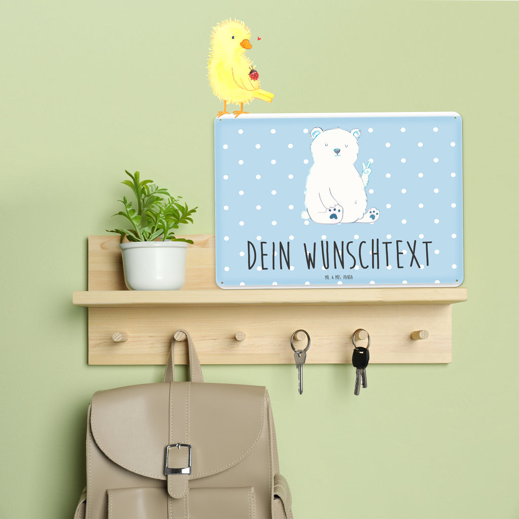 Personalisiertes Blechschild Eisbär Faul Blechschild, Metallschild, Geschenk Schild, Schild, Magnet-Metall-Schild, Deko Schild, Wandschild, Wand-Dekoration, Türschild, Bär, Teddy, Teddybär, Eisbär, Nordpol, Faul, Entspannen, Relaxen, Büro, Arbeit, Bürojob, Arbeitsplatz, Homeoffice