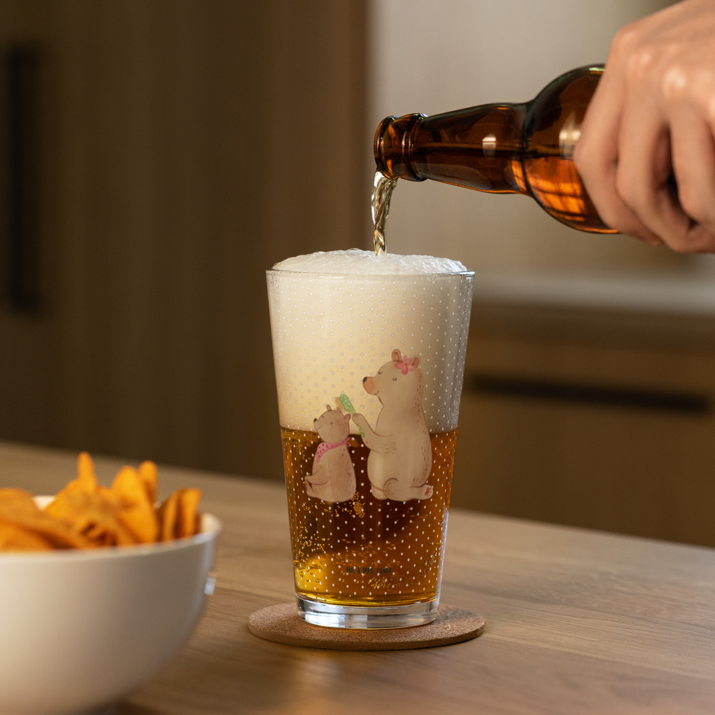 Premium Trinkglas Bär mit Kind Trinkglas, Glas, Pint Glas, Bierglas, Cocktail Glas, Wasserglas, Familie, Vatertag, Muttertag, Bruder, Schwester, Mama, Papa, Oma, Opa, Geschenk, Mutti, Mutter