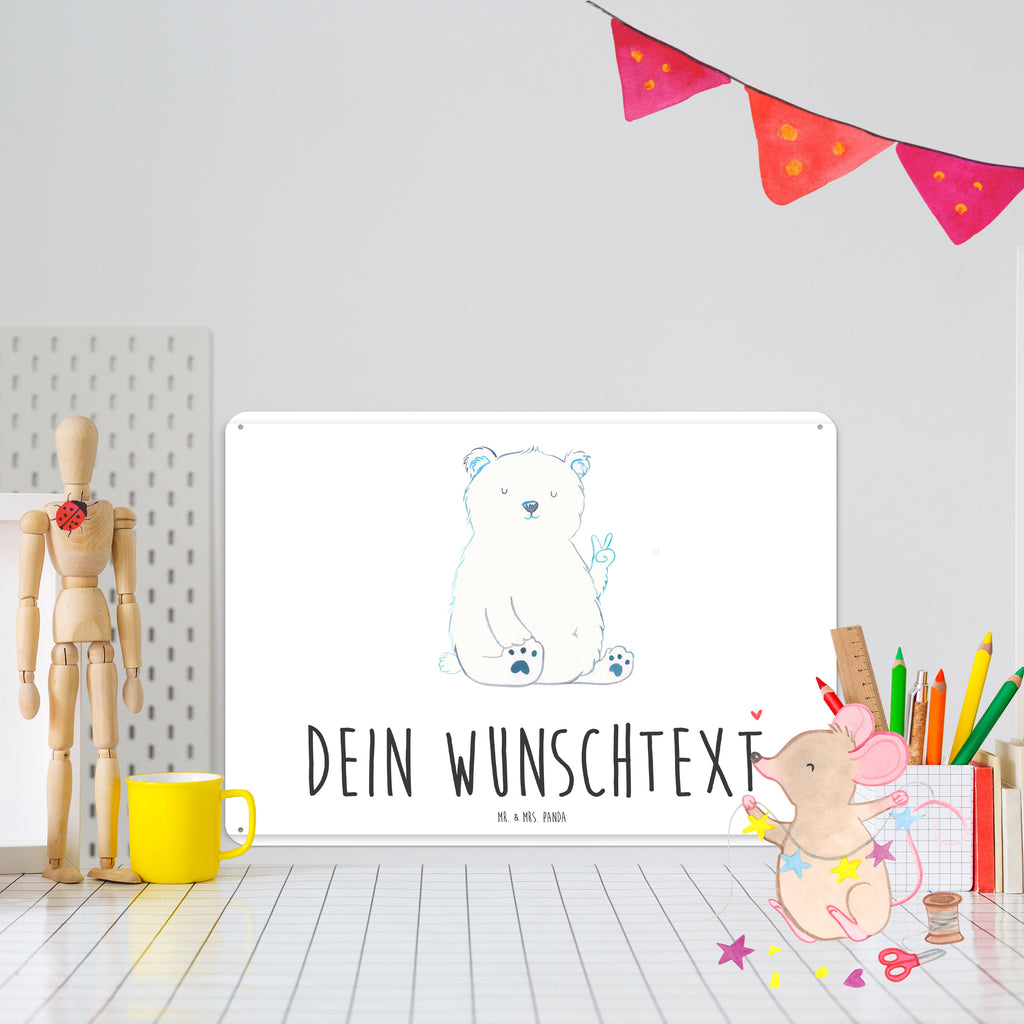 Personalisiertes Blechschild Eisbär Faul Blechschild, Metallschild, Geschenk Schild, Schild, Magnet-Metall-Schild, Deko Schild, Wandschild, Wand-Dekoration, Türschild, Bär, Teddy, Teddybär, Eisbär, Nordpol, Faul, Entspannen, Relaxen, Büro, Arbeit, Bürojob, Arbeitsplatz, Homeoffice