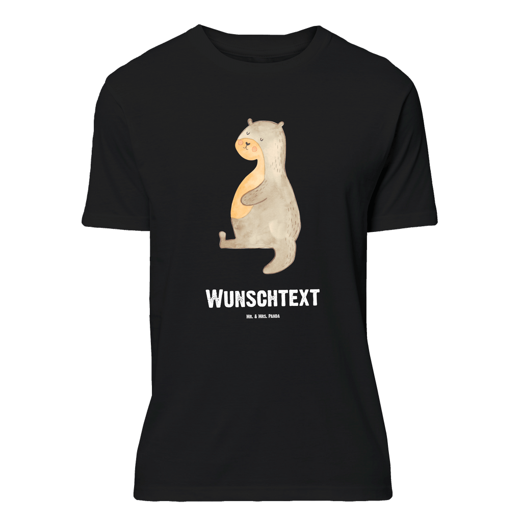 Personalisiertes T-Shirt Otter Bauch T-Shirt Personalisiert, T-Shirt mit Namen, T-Shirt mit Aufruck, Männer, Frauen, Otter, Fischotter, Seeotter, Otter Seeotter See Otter