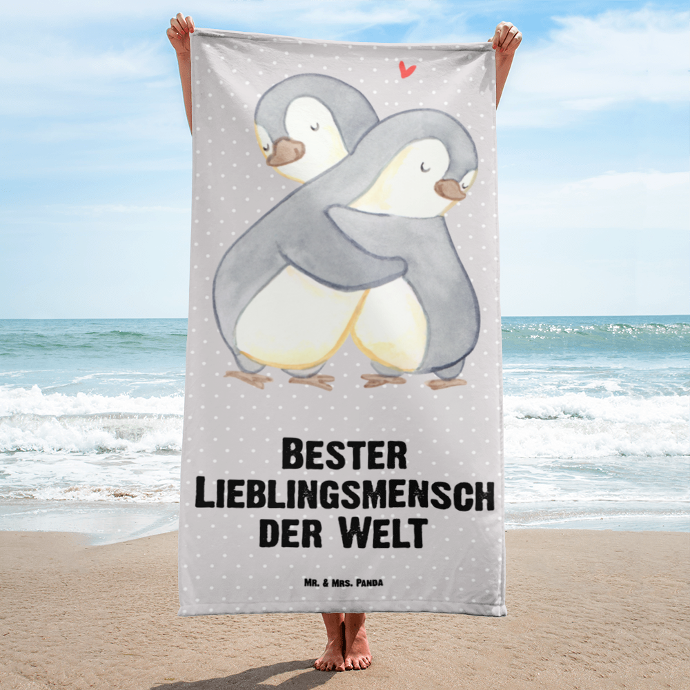 XL Badehandtuch Pinguin Bester Lieblingsmensch der Welt Handtuch, Badetuch, Duschtuch, Strandtuch, Saunatuch, für, Dankeschön, Geschenk, Schenken, Geburtstag, Geburtstagsgeschenk, Geschenkidee, Danke, Bedanken, Mitbringsel, Freude machen, Geschenktipp, Lieblingsmensch, Lieblings Mensch, Liebling, Partner, Bae, beste Freundin, Freund, Liebe, Herz, Love, Mama, Papa, Familie