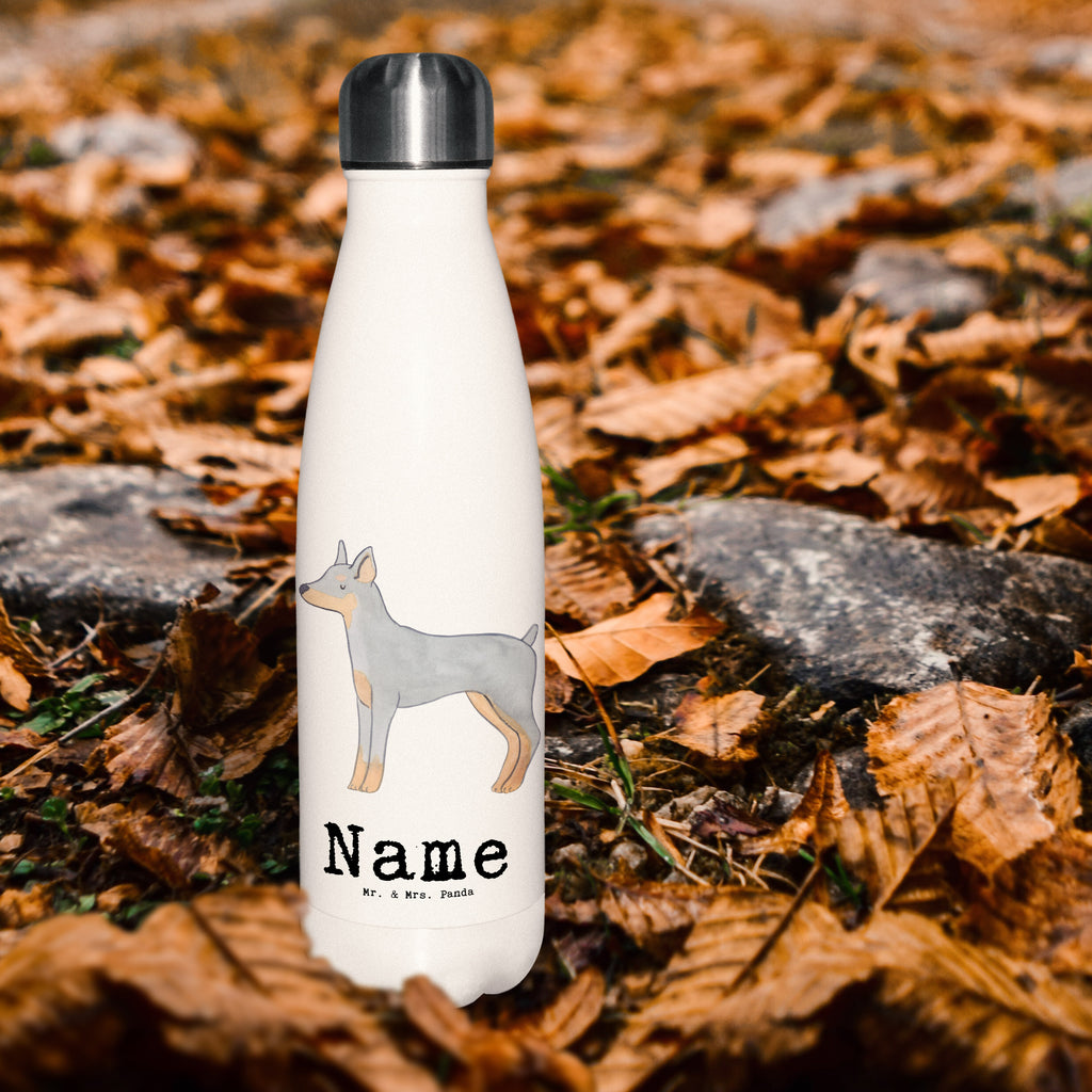 Personalisierte Thermosflasche Dobermann Pinscher Lebensretter Personalisierte Isolierflasche, Personalisierte Thermoflasche, Personalisierte Trinkflasche, Trinkflasche Mit Namen, Wunschname, Bedrucken, Namensflasche, Hund, Hunderasse, Rassehund, Hundebesitzer, Geschenk, Tierfreund, Schenken, Welpe, Dobermann Pinscher