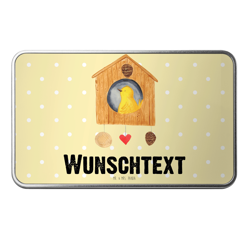 Personalisierte Metalldose Vogelhaus Personalisierte Metalldose, Dose mit Namen, Namensdose, Kiste mit Namen, Namenskiste, Tiermotive, Gute Laune, lustige Sprüche, Tiere, Vogel, Vögel, Vogelhaus, Vogelhäuschen, Home sweet home, Zuhause, Nest, Eigenheim, Familie, Wohnung, Haus, unser Haus, Lieblingsort, Castle