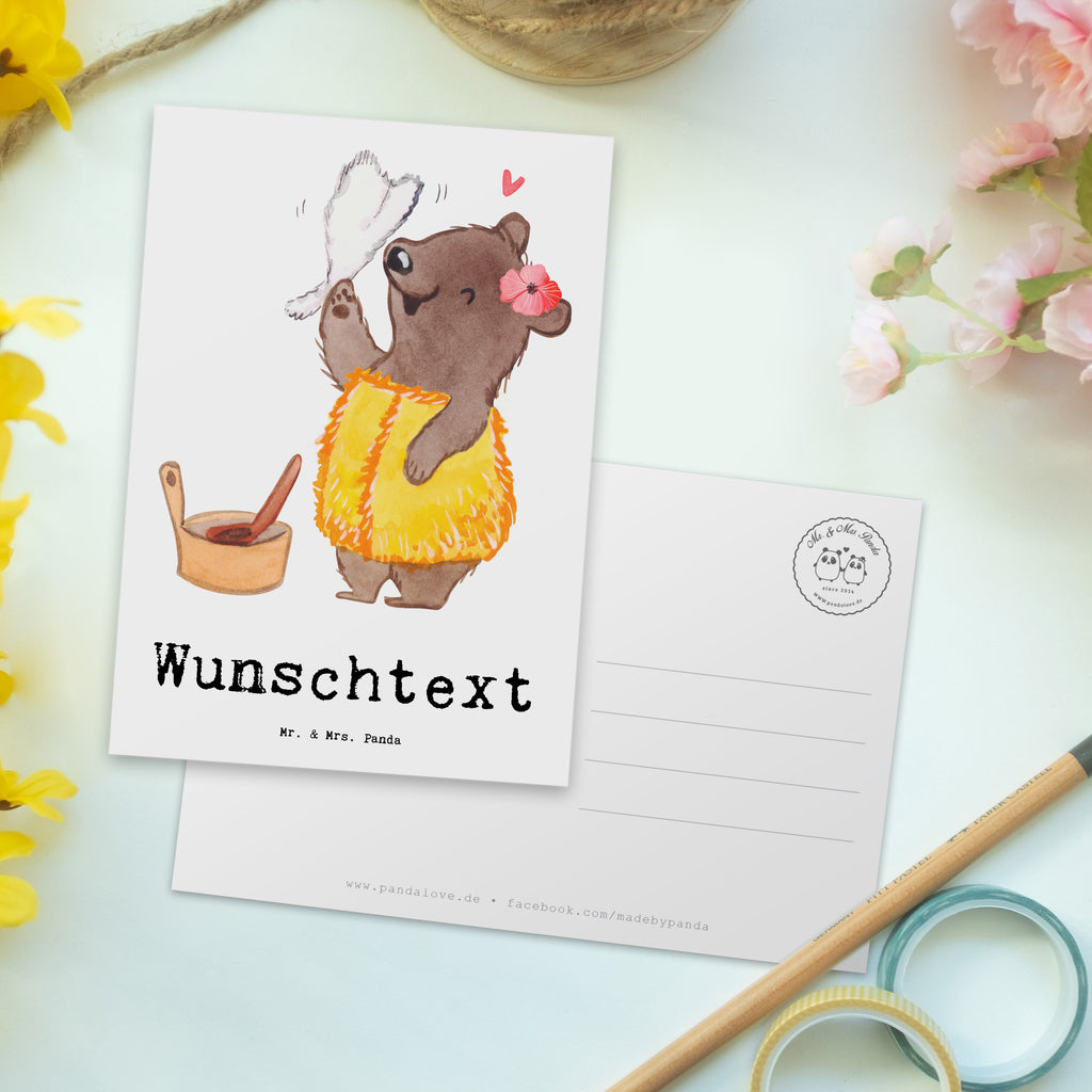 Personalisierte Postkarte Saunameisterin mit Herz Postkarte mit Namen, Postkarte bedrucken, Postkarte mit Wunschtext, Postkarte personalisierbar, Geschenkkarte mit Namen, Grußkarte mit Namen, Karte mit Namen, Einladung mit Namen, Ansichtskarte mit Namen, Geschenkkarte mit Wunschtext, Grußkarte mit Wunschtext, Karte mit Wunschtext, Einladung mit Wunschtext, Ansichtskarte mit Wunschtext, Beruf, Ausbildung, Jubiläum, Abschied, Rente, Kollege, Kollegin, Geschenk, Schenken, Arbeitskollege, Mitarbeiter, Firma, Danke, Dankeschön