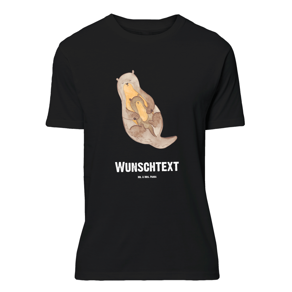 Personalisiertes T-Shirt Otter mit Kind T-Shirt Personalisiert, T-Shirt mit Namen, T-Shirt mit Aufruck, Männer, Frauen, Wunschtext, Bedrucken, Otter, Fischotter, Seeotter, Otter Seeotter See Otter