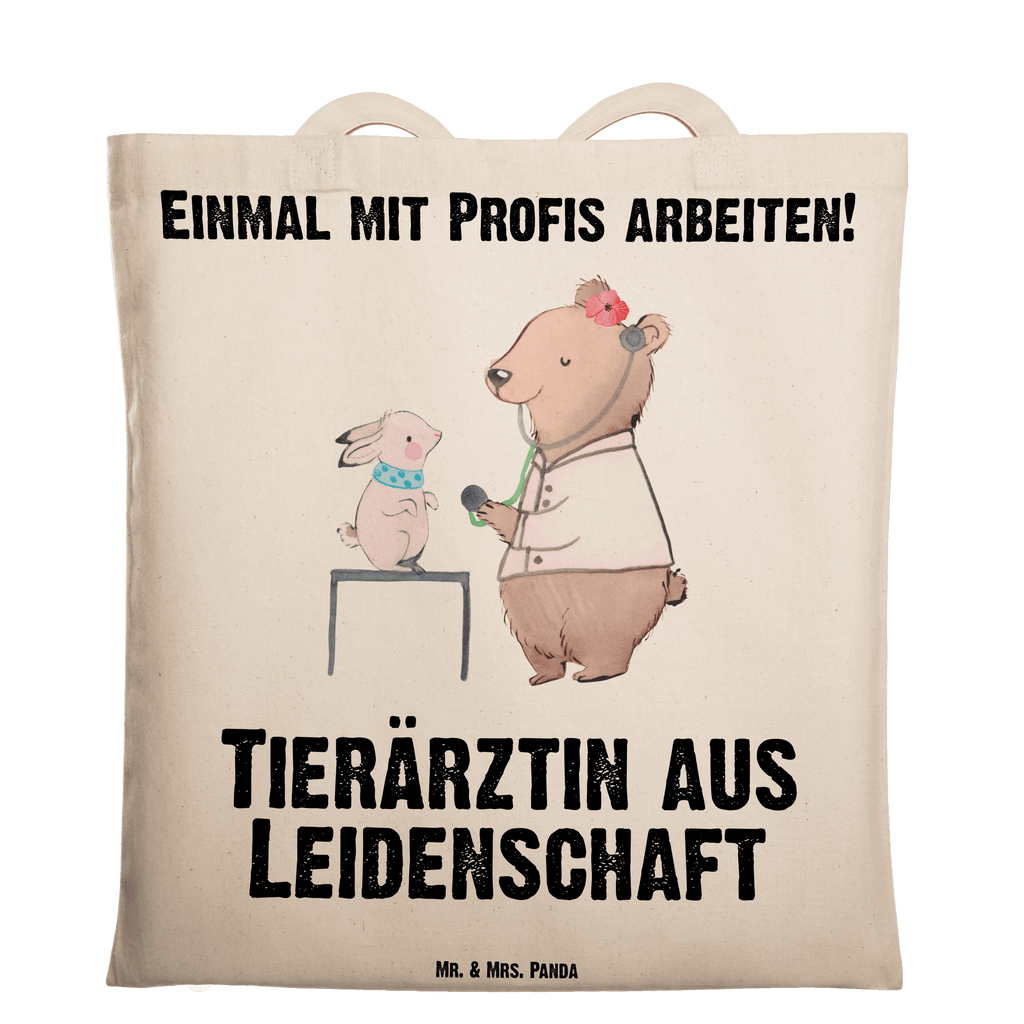 Tragetasche Tierärztin aus Leidenschaft Beuteltasche, Beutel, Einkaufstasche, Jutebeutel, Stoffbeutel, Tasche, Shopper, Umhängetasche, Strandtasche, Schultertasche, Stofftasche, Tragetasche, Badetasche, Jutetasche, Einkaufstüte, Laptoptasche, Beruf, Ausbildung, Jubiläum, Abschied, Rente, Kollege, Kollegin, Geschenk, Schenken, Arbeitskollege, Mitarbeiter, Firma, Danke, Dankeschön