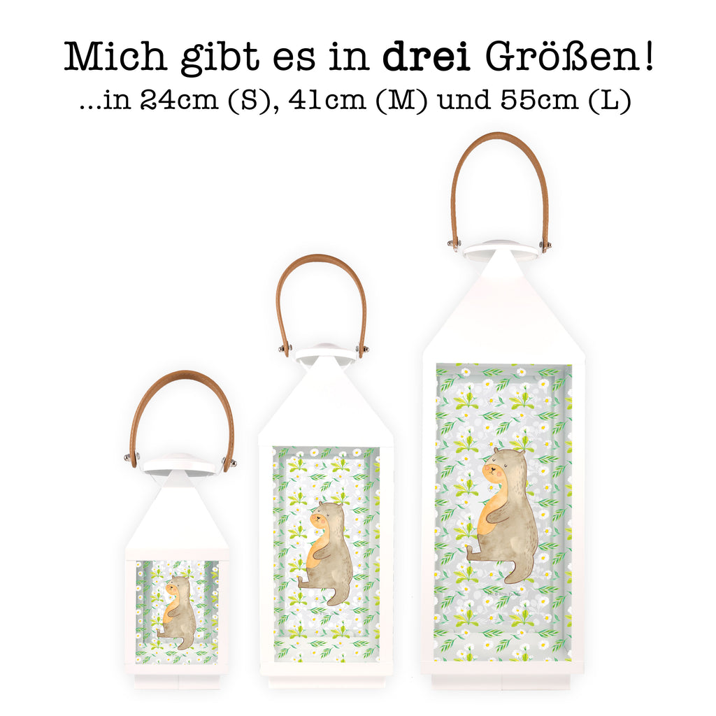 Deko Laterne Otter Bauch Gartenlampe, Gartenleuchte, Gartendekoration, Gartenlicht, Laterne kleine Laternen, XXL Laternen, Laterne groß, Otter, Fischotter, Seeotter, Otter Seeotter See Otter