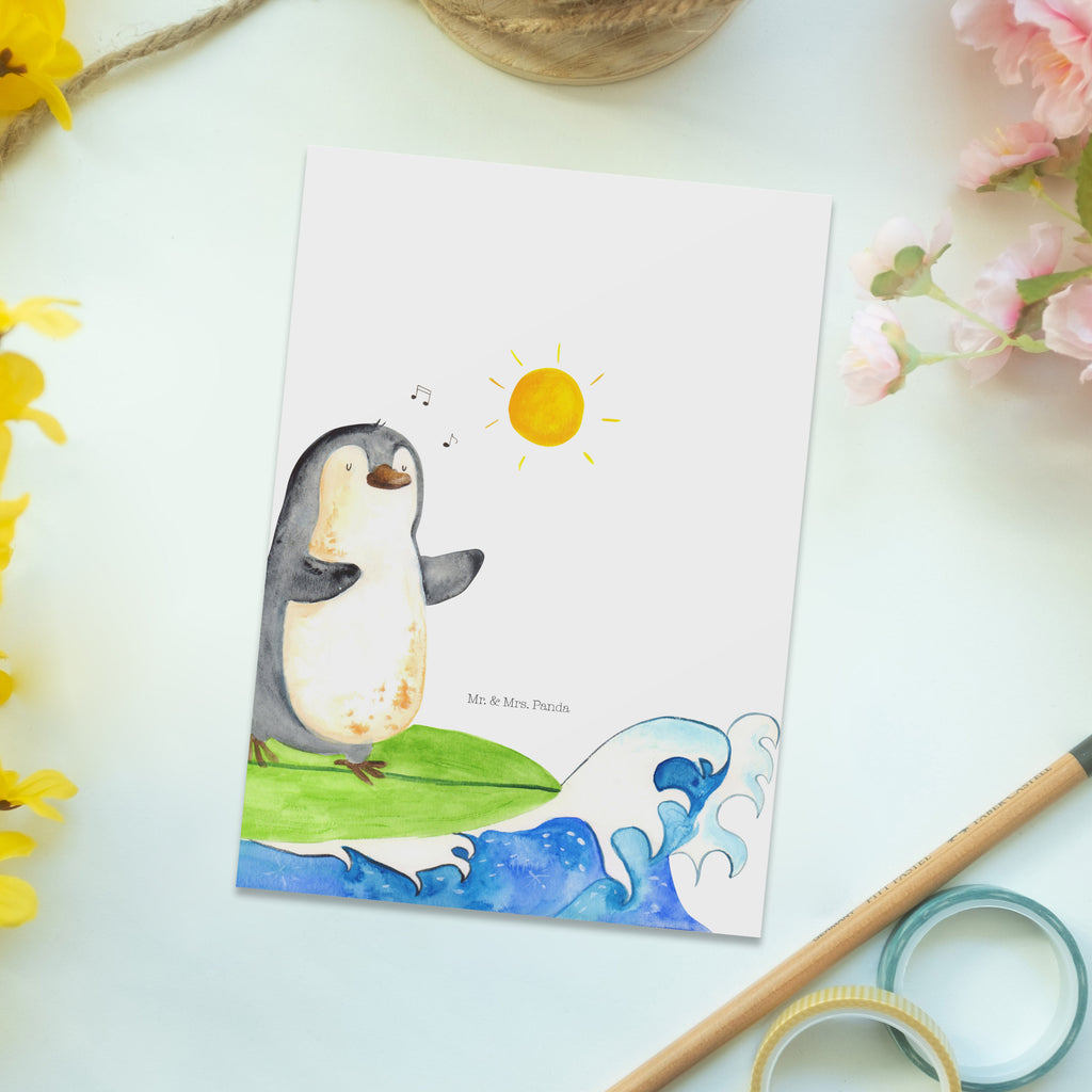 Postkarte Pinguin Surfer Postkarte, Karte, Geschenkkarte, Grußkarte, Einladung, Ansichtskarte, Geburtstagskarte, Einladungskarte, Dankeskarte, Ansichtskarten, Einladung Geburtstag, Einladungskarten Geburtstag, Pinguin, Pinguine, surfen, Surfer, Hawaii, Urlaub, Wellen, Wellen reiten, Portugal