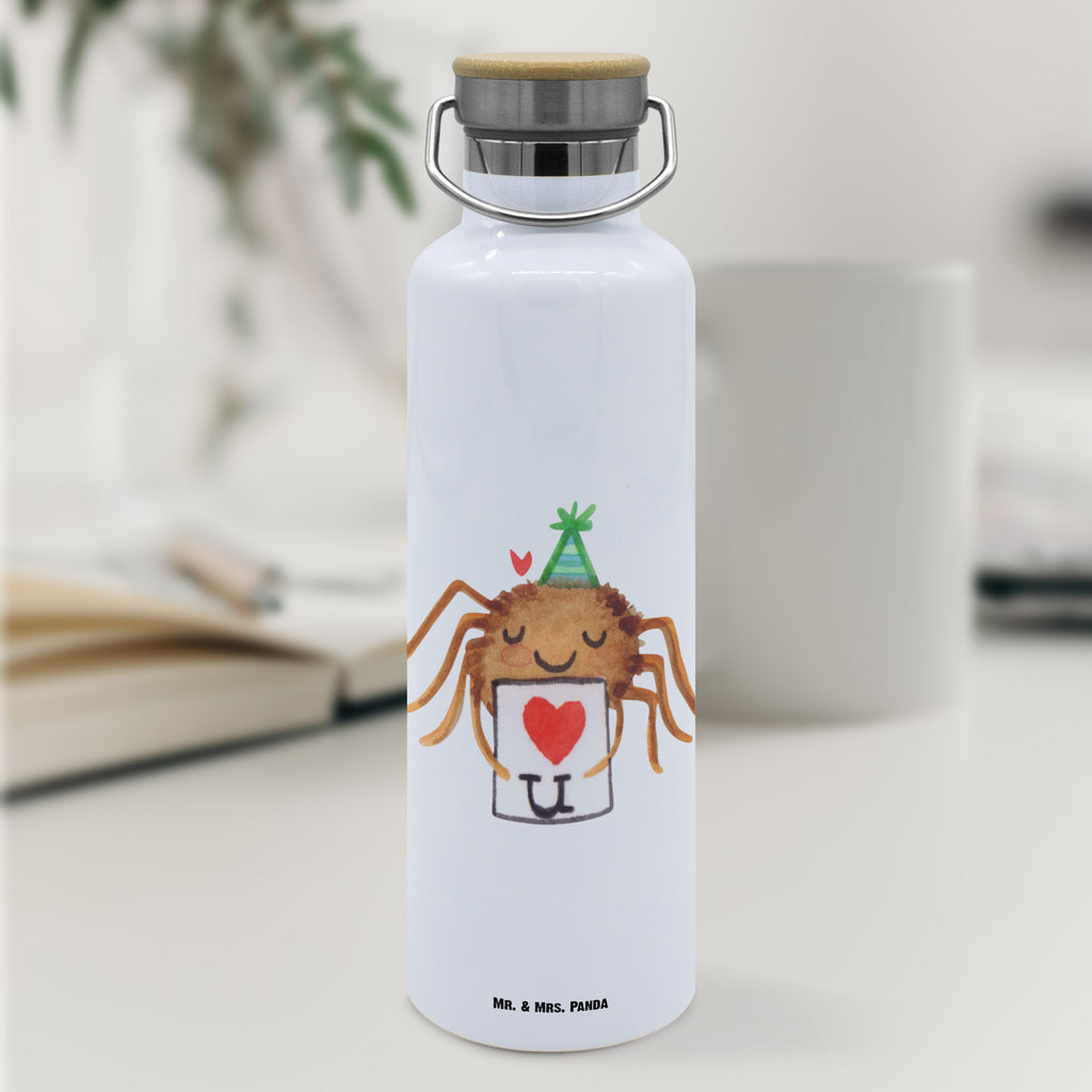 Trinkflasche Spinne Agathe Brief Thermosflasche, Isolierflasche, Edelstahl, Trinkflasche, isoliert, Wamrhaltefunktion, Sportflasche, Flasche zum Sport, Sportlerflasche, Spinne Agathe, Spinne, Agathe, Videos, Merchandise, Liebesbeweis, Ich Liebe dich, Heiratsantrag, Verliebt, Liebespaar, Liebesgeschenk, Treuebeweis, Treuetest