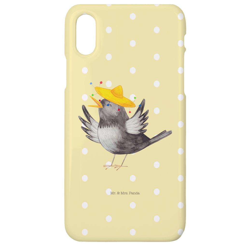 Handyhülle Rabe Sombrero Handyhülle, Handycover, Cover, Handy, Hülle, Iphone 10, Iphone X, Tiermotive, Gute Laune, lustige Sprüche, Tiere, Rabe, Vogel, Vögel, Spruch positiv, fröhlich sein, glücklich sein, Glück Spruch, froh, Elster, Motivation