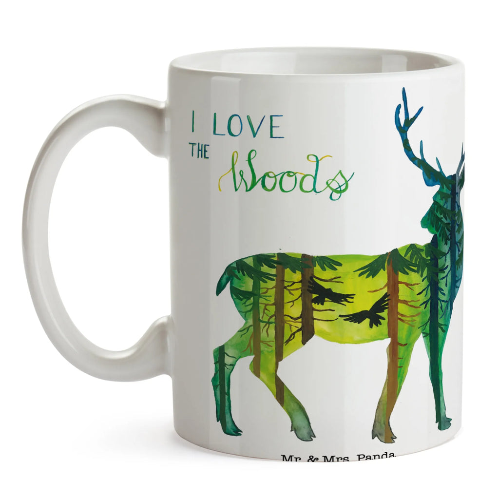 Tasse Hirsch I love the woods Tasse, Kaffeetasse, Teetasse, Becher, Kaffeebecher, Teebecher, Keramiktasse, Porzellantasse, Büro Tasse, Geschenk Tasse, Tasse Sprüche, Tasse Motive, Kaffeetassen, Tasse bedrucken, Designer Tasse, Cappuccino Tassen, Schöne Teetassen, Blumen Deko, Frühlings Deko, Sommer Deko, Dekoration, positive Botschaft, Naturliebhaber, Outdoor, Natur, Abenteuer, Wald, woods, Hirsch