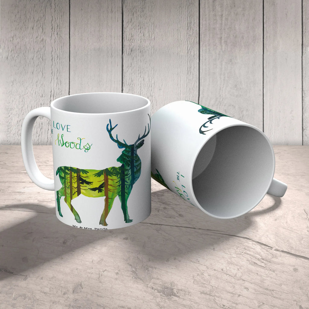 Tasse Hirsch I love the woods Tasse, Kaffeetasse, Teetasse, Becher, Kaffeebecher, Teebecher, Keramiktasse, Porzellantasse, Büro Tasse, Geschenk Tasse, Tasse Sprüche, Tasse Motive, Kaffeetassen, Tasse bedrucken, Designer Tasse, Cappuccino Tassen, Schöne Teetassen, Blumen Deko, Frühlings Deko, Sommer Deko, Dekoration, positive Botschaft, Naturliebhaber, Outdoor, Natur, Abenteuer, Wald, woods, Hirsch