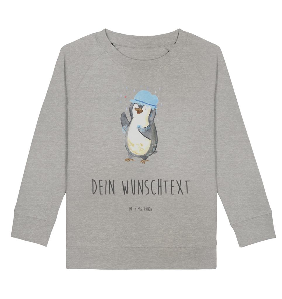 Personalisierter Kinder Pullover Pinguin duscht Personalisierter Kinder Pullover, Personalisiertes Kinder Sweatshirt, Jungen, Mädchen, Pinguin, Pinguine, Dusche, duschen, Lebensmotto, Motivation, Neustart, Neuanfang, glücklich sein