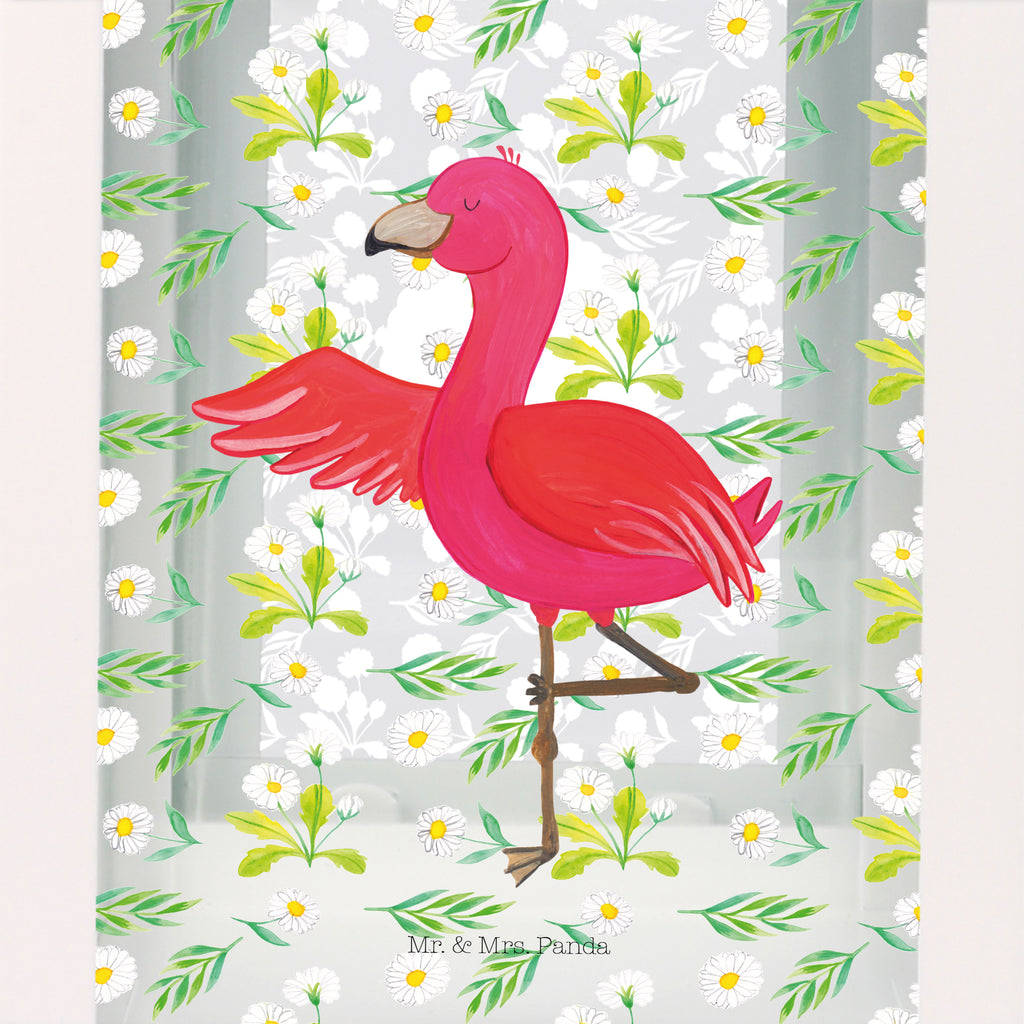 Deko Laterne Flamingo Yoga Gartenlampe, Gartenleuchte, Gartendekoration, Gartenlicht, Laterne kleine Laternen, XXL Laternen, Laterne groß, Flamingo, Vogel, Yoga, Namaste, Achtsamkeit, Yoga-Übung, Entspannung, Ärger, Aufregen, Tiefenentspannung