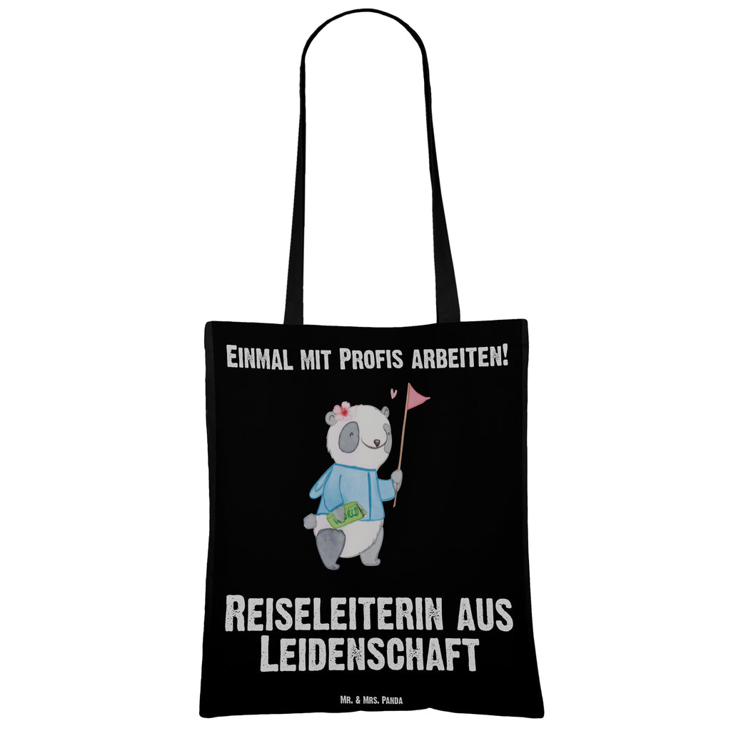 Tragetasche Reiseleiterin aus Leidenschaft Beuteltasche, Beutel, Einkaufstasche, Jutebeutel, Stoffbeutel, Tasche, Shopper, Umhängetasche, Strandtasche, Schultertasche, Stofftasche, Tragetasche, Badetasche, Jutetasche, Einkaufstüte, Laptoptasche, Beruf, Ausbildung, Jubiläum, Abschied, Rente, Kollege, Kollegin, Geschenk, Schenken, Arbeitskollege, Mitarbeiter, Firma, Danke, Dankeschön