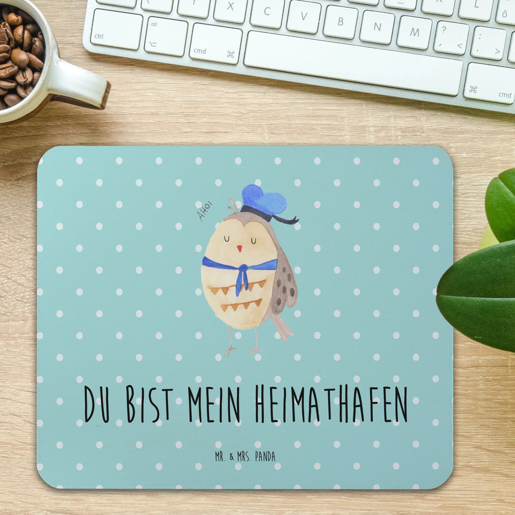 Mauspad Eule Matrose Mousepad, Computer zubehör, Büroausstattung, PC Zubehör, Arbeitszimmer, Mauspad, Einzigartiges Mauspad, Designer Mauspad, Mausunterlage, Mauspad Büro, Eule, Eule Spruch, Eule Deko, Owl, Wortspiel lustig, Matrose, Freundin, Ehe, Seefahrer, Heimathafen, Hochzeitstag Geschenk