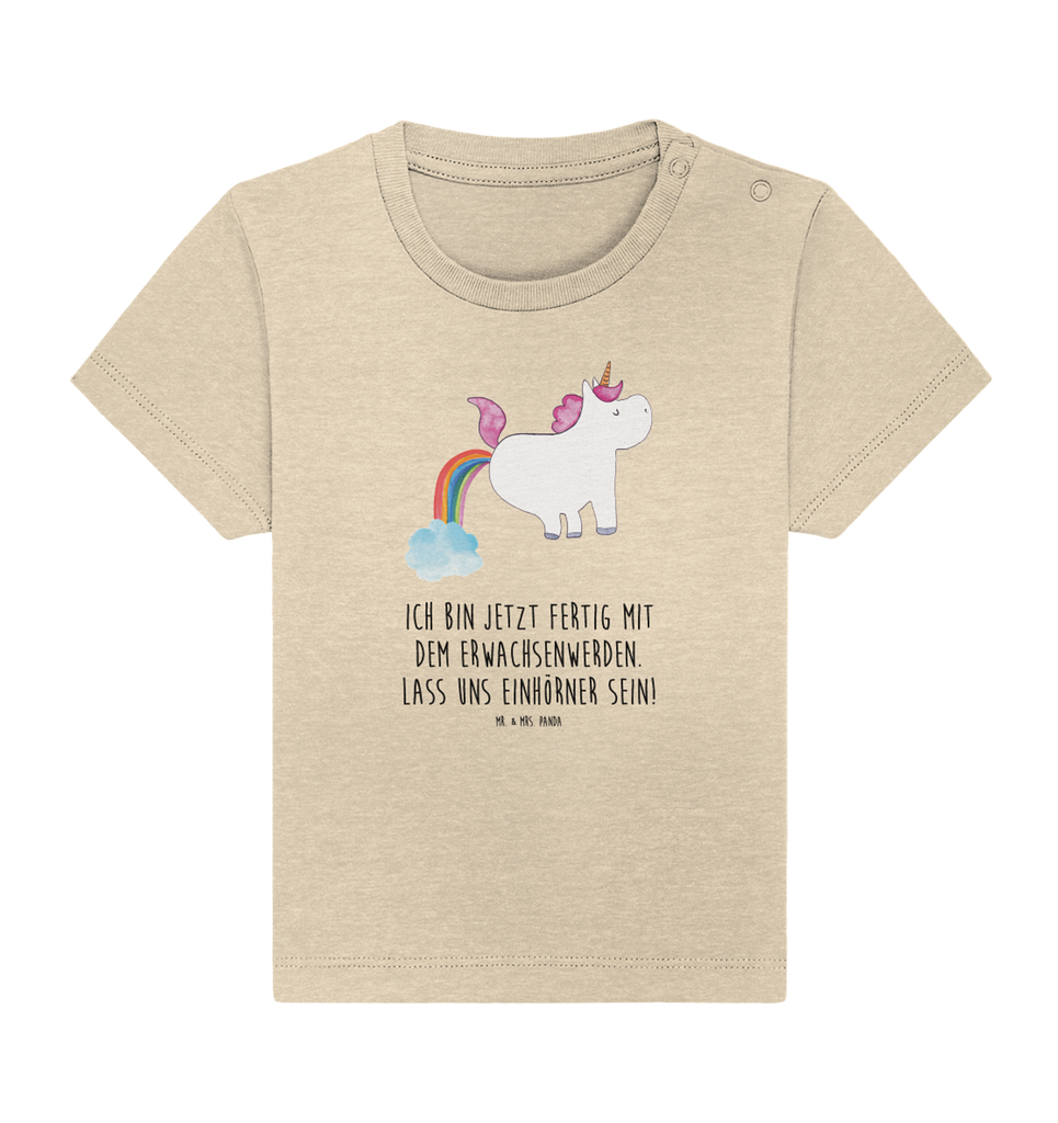 Organic Baby Shirt Einhorn Pupsen Baby T-Shirt, Jungen Baby T-Shirt, Mädchen Baby T-Shirt, Shirt, Einhorn, Einhörner, Einhorn Deko, Pegasus, Unicorn, Pups, Regenbogen, Glitzer, Einhornpower, Erwachsenwerden, Spaß, lustig, Freundin