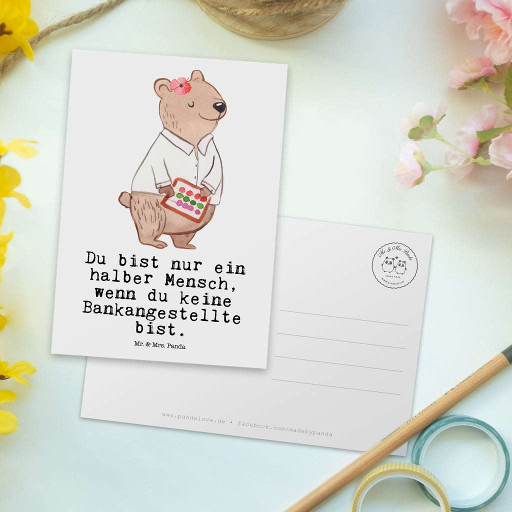 Postkarte Bankangestellte mit Herz Postkarte, Karte, Geschenkkarte, Grußkarte, Einladung, Ansichtskarte, Geburtstagskarte, Einladungskarte, Dankeskarte, Ansichtskarten, Einladung Geburtstag, Einladungskarten Geburtstag, Beruf, Ausbildung, Jubiläum, Abschied, Rente, Kollege, Kollegin, Geschenk, Schenken, Arbeitskollege, Mitarbeiter, Firma, Danke, Dankeschön, Bankangestellte, Bankfachfrau, Bänkerin, Bankberaterin