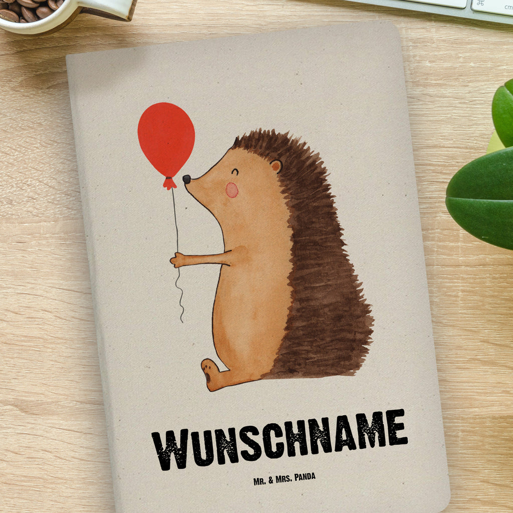 DIN A4 Personalisiertes Notizbuch Igel mit Luftballon Personalisiertes Notizbuch, Notizbuch mit Namen, Notizbuch bedrucken, Personalisierung, Namensbuch, Namen, Tiermotive, Gute Laune, lustige Sprüche, Tiere, Igel, Geburtstag, Herzlichen Glückwunsch, Glückwunsch, Geburtstagskind, Ballon, Happy Birthday