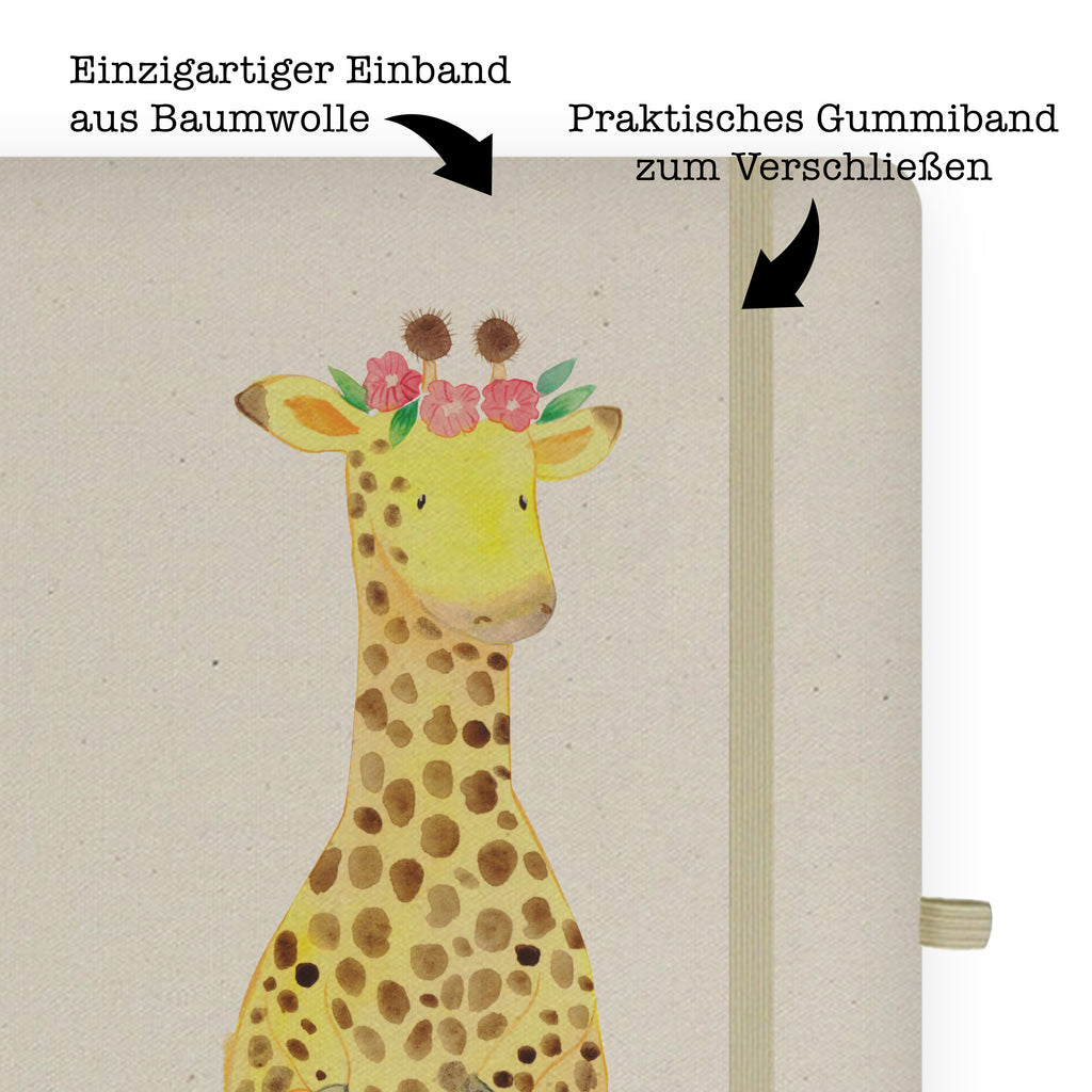 DIN A4 Personalisiertes Notizbuch Giraffe Blumenkranz Personalisiertes Notizbuch, Notizbuch mit Namen, Notizbuch bedrucken, Personalisierung, Namensbuch, Namen, Afrika, Wildtiere, Giraffe, Blumenkranz, Abenteurer, Selbstliebe, Freundin