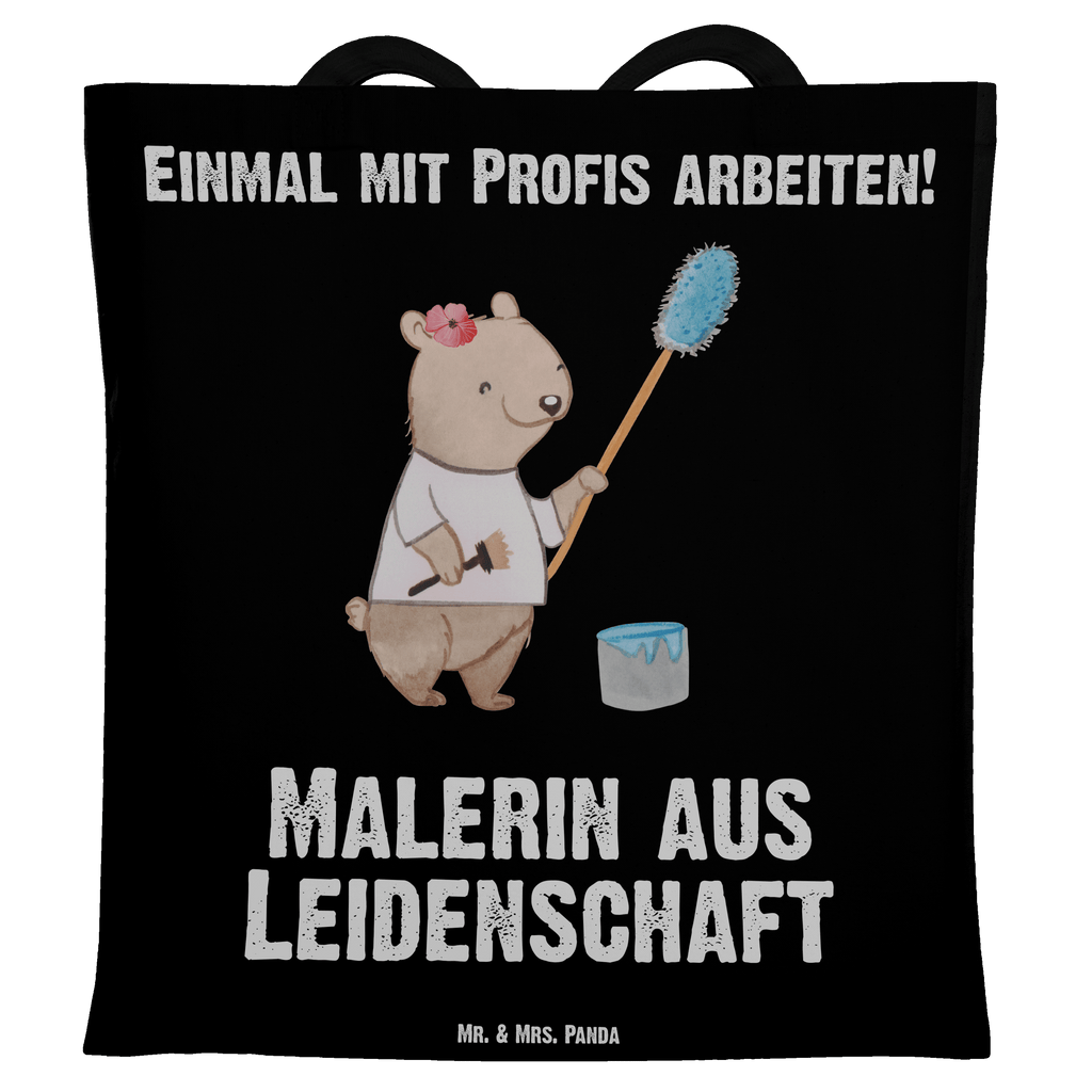 Tragetasche Malerin aus Leidenschaft Beuteltasche, Beutel, Einkaufstasche, Jutebeutel, Stoffbeutel, Tasche, Shopper, Umhängetasche, Strandtasche, Schultertasche, Stofftasche, Tragetasche, Badetasche, Jutetasche, Einkaufstüte, Laptoptasche, Beruf, Ausbildung, Jubiläum, Abschied, Rente, Kollege, Kollegin, Geschenk, Schenken, Arbeitskollege, Mitarbeiter, Firma, Danke, Dankeschön, Maler, Malermeisterin, Gesellenprüfung, Meisterprüfung, Malerbetrieb