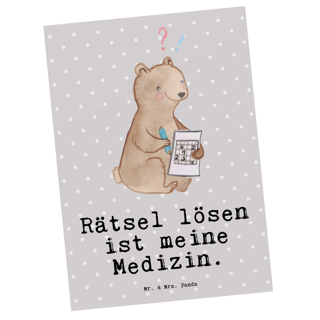 Postkarte Bär Rätsel lösen Medizin Postkarte, Karte, Geschenkkarte, Grußkarte, Einladung, Ansichtskarte, Geburtstagskarte, Einladungskarte, Dankeskarte, Ansichtskarten, Einladung Geburtstag, Einladungskarten Geburtstag, Geschenk, Sport, Sportart, Hobby, Schenken, Danke, Dankeschön, Auszeichnung, Gewinn, Sportler, Rätsel lösen, Kreuzworträtsel lösen, Knobeln, Gedächtnistraining, Gedächtnissport