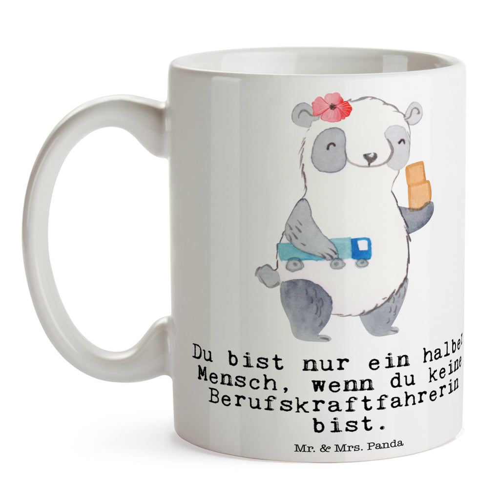 Tasse Berufskraftfahrerin mit Herz Tasse, Kaffeetasse, Teetasse, Becher, Kaffeebecher, Teebecher, Keramiktasse, Porzellantasse, Büro Tasse, Geschenk Tasse, Tasse Sprüche, Tasse Motive, Kaffeetassen, Tasse bedrucken, Designer Tasse, Cappuccino Tassen, Schöne Teetassen, Beruf, Ausbildung, Jubiläum, Abschied, Rente, Kollege, Kollegin, Geschenk, Schenken, Arbeitskollege, Mitarbeiter, Firma, Danke, Dankeschön