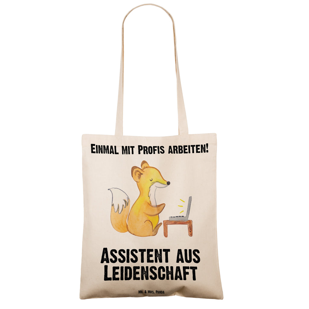 Tragetasche Assistent aus Leidenschaft Beuteltasche, Beutel, Einkaufstasche, Jutebeutel, Stoffbeutel, Tasche, Shopper, Umhängetasche, Strandtasche, Schultertasche, Stofftasche, Tragetasche, Badetasche, Jutetasche, Einkaufstüte, Laptoptasche, Beruf, Ausbildung, Jubiläum, Abschied, Rente, Kollege, Kollegin, Geschenk, Schenken, Arbeitskollege, Mitarbeiter, Firma, Danke, Dankeschön