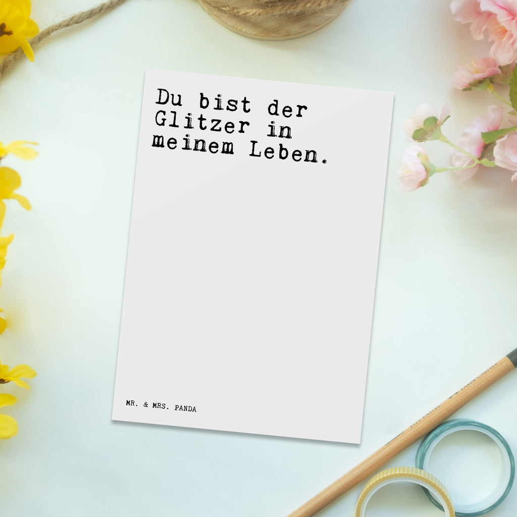 Postkarte Du bist der Glitzer... Postkarte, Karte, Geschenkkarte, Grußkarte, Einladung, Ansichtskarte, Geburtstagskarte, Einladungskarte, Dankeskarte, Ansichtskarten, Einladung Geburtstag, Einladungskarten Geburtstag, Spruch, Sprüche, lustige Sprüche, Weisheiten, Zitate, Spruch Geschenke, Glizer Spruch Sprüche Weisheiten Zitate Lustig Weisheit Worte