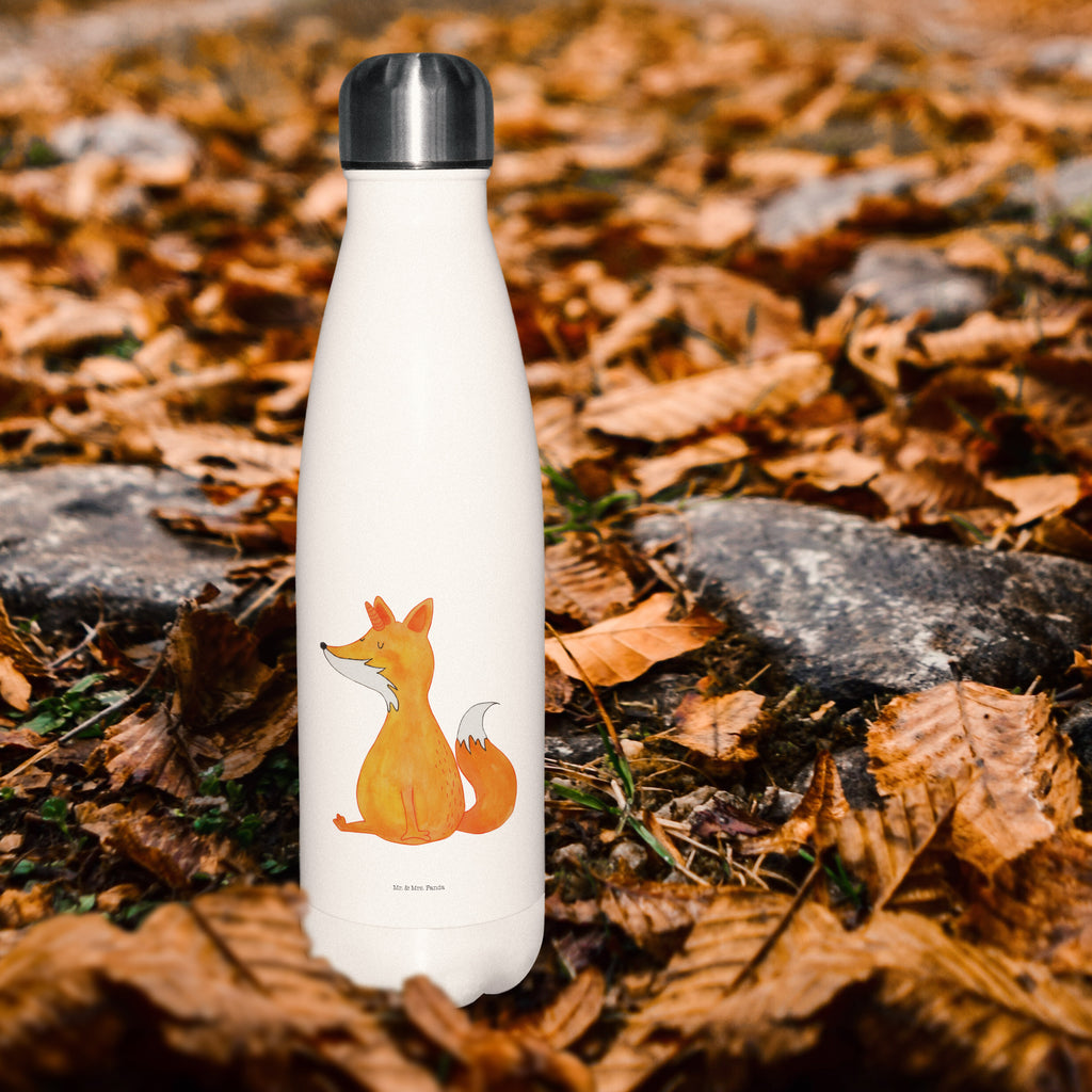 Thermosflasche Fuchshörnchen Isolierflasche, Thermoflasche, Trinkflasche, Thermos, Edelstahl, Einhorn, Einhörner, Einhorn Deko, Pegasus, Unicorn, Fuchs, Unicorns, Fuchshörnchen, Fuchshorn, Foxycorn, Füchse