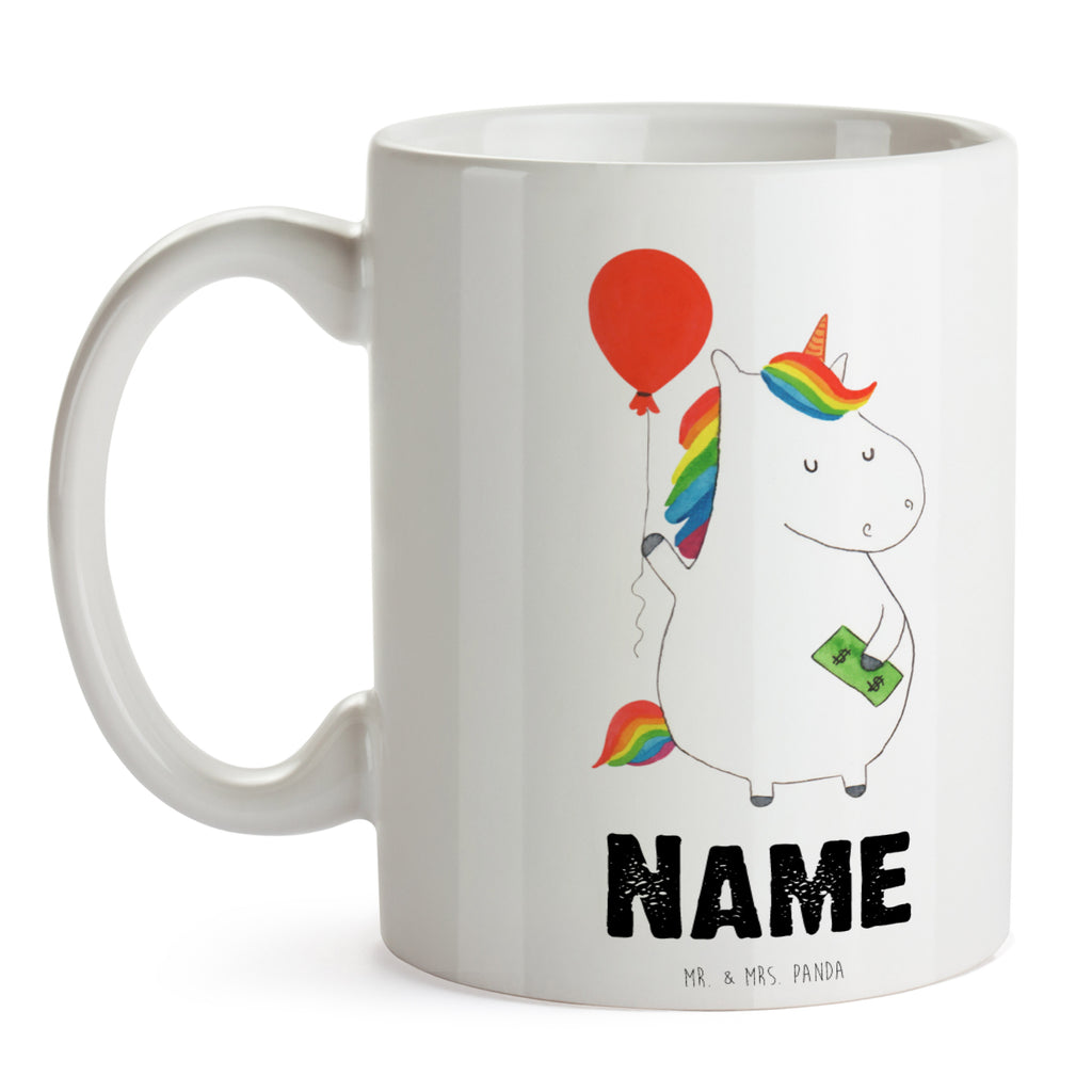 Personalisierte Tasse Einhorn Luftballon Personalisierte Tasse, Namenstasse, Wunschname, Personalisiert, Tasse, Namen, Drucken, Tasse mit Namen, Einhorn, Einhörner, Einhorn Deko, Pegasus, Unicorn, Luftballon, Geld, Lebenslust, Freude, Geschenk, Freundin