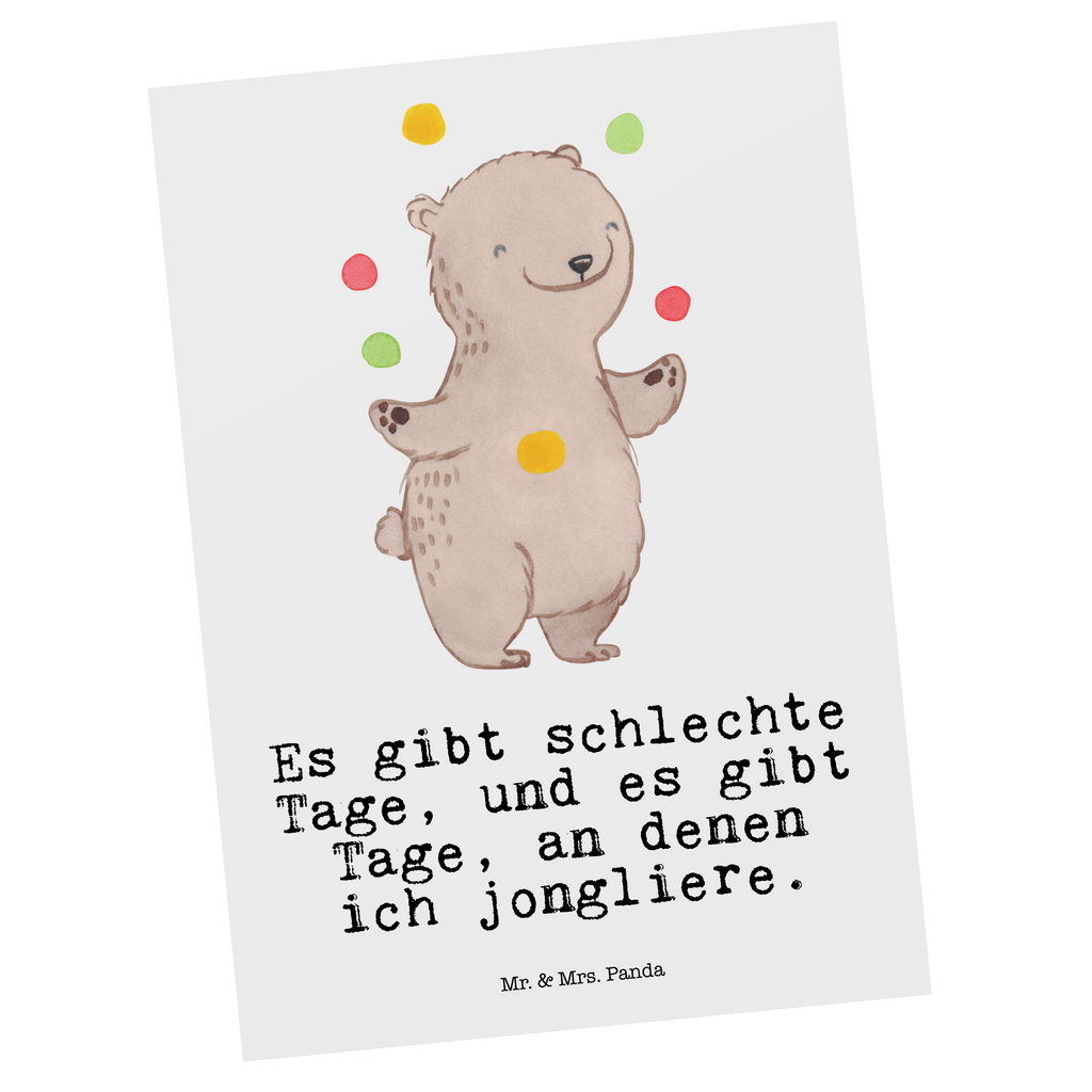 Postkarte Bär Jonglieren Tage Postkarte, Karte, Geschenkkarte, Grußkarte, Einladung, Ansichtskarte, Geburtstagskarte, Einladungskarte, Dankeskarte, Ansichtskarten, Einladung Geburtstag, Einladungskarten Geburtstag, Geschenk, Sport, Sportart, Hobby, Schenken, Danke, Dankeschön, Auszeichnung, Gewinn, Sportler, Jonglieren, Jongleur, Zirkus, Artistik