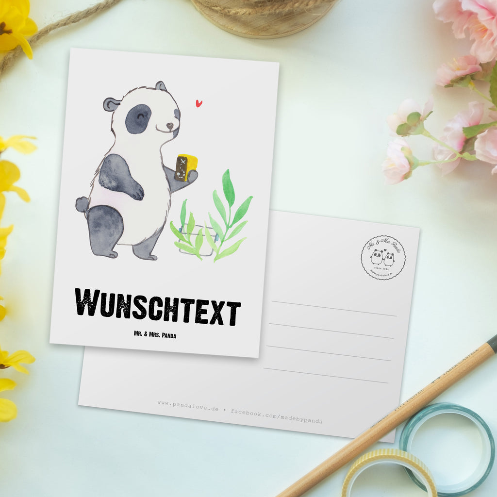 Personalisierte Postkarte Panda Geocaching Postkarte mit Namen, Postkarte bedrucken, Postkarte mit Wunschtext, Postkarte personalisierbar, Geschenkkarte mit Namen, Grußkarte mit Namen, Karte mit Namen, Einladung mit Namen, Ansichtskarte mit Namen, Geschenkkarte mit Wunschtext, Grußkarte mit Wunschtext, Karte mit Wunschtext, Einladung mit Wunschtext, Ansichtskarte mit Wunschtext, Geschenk, Sport, Sportart, Hobby, Schenken, Danke, Dankeschön, Auszeichnung, Gewinn, Sportler, Geocaching, Schatzsuchen, GPS Schnitzeljagd, Opencaching