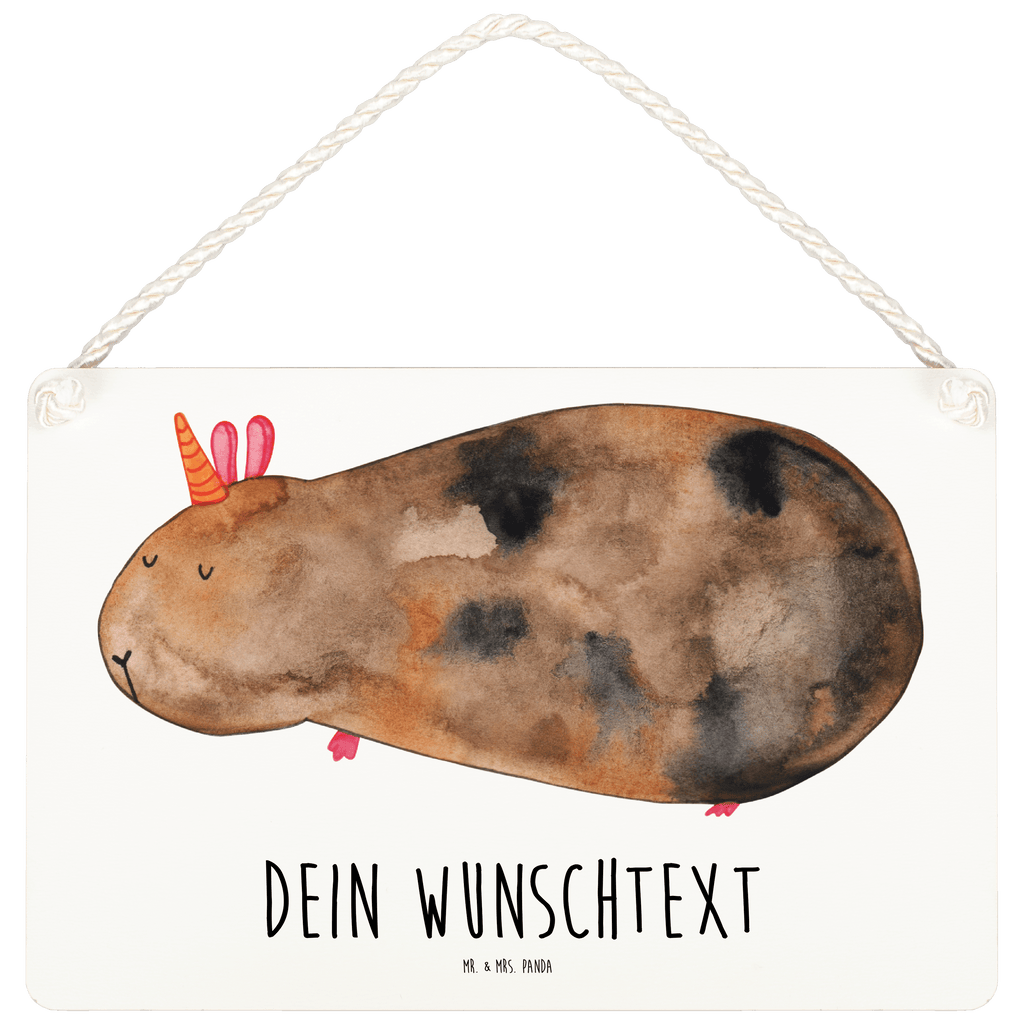 Personalisiertes Deko Schild Einhorn Meerschweinchen